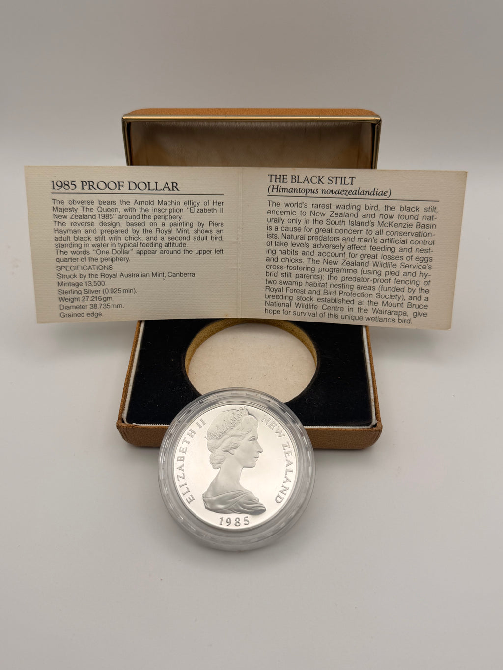 1985 New Zealand Silver Dollar Coin