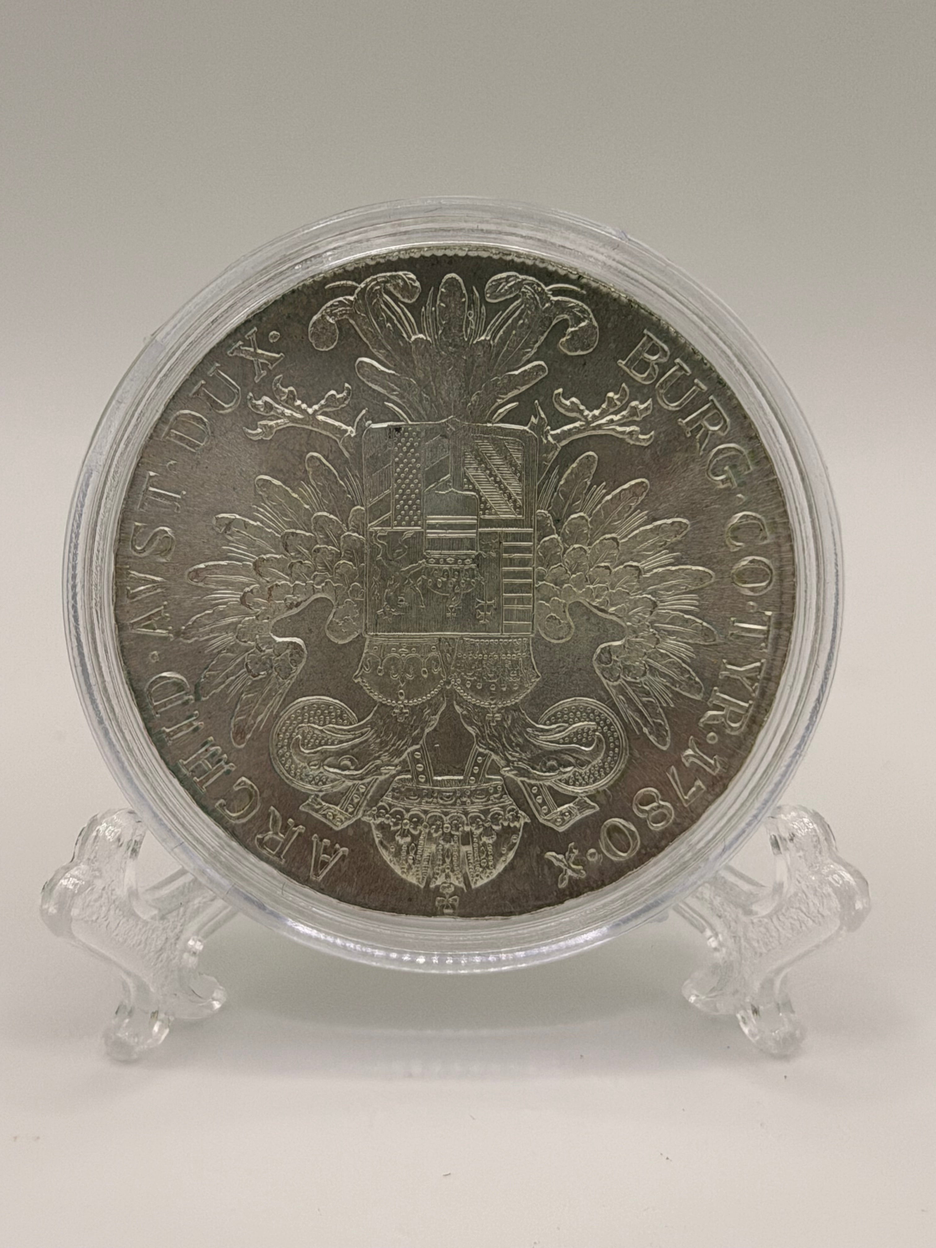 1780 Austria 1 Thaler Maria Theresia Posthumous Coin