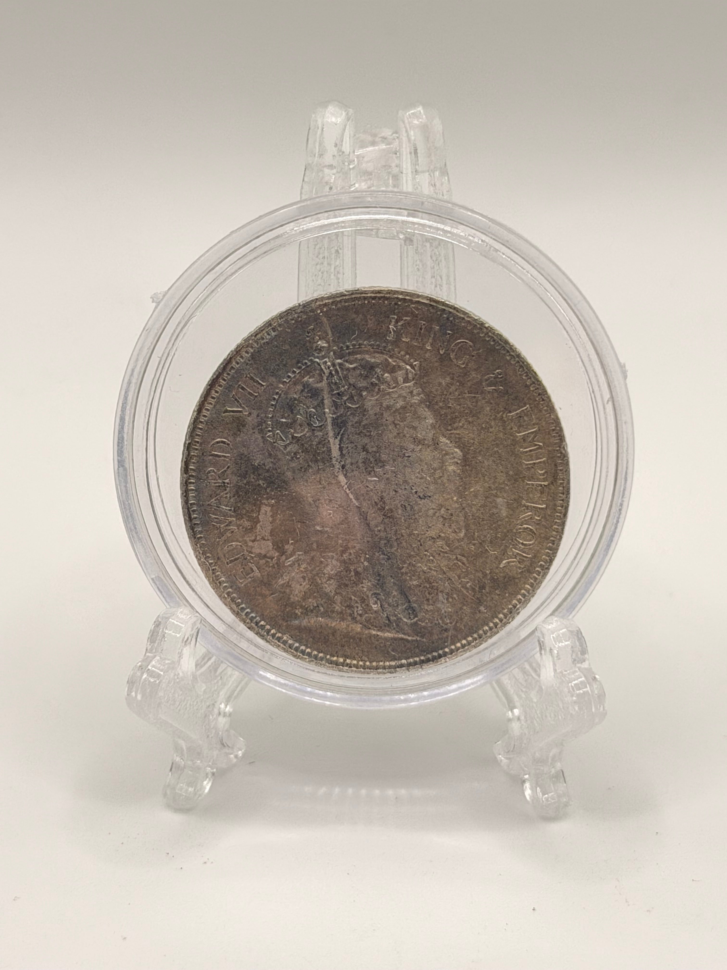 1907 Straits Settlement 50C Coin