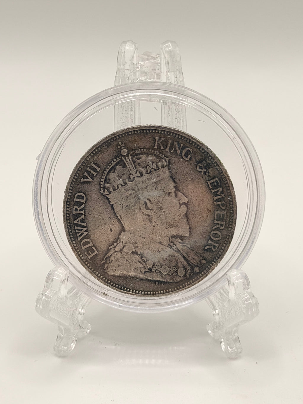 1907 Straits Settlement 50C Coin