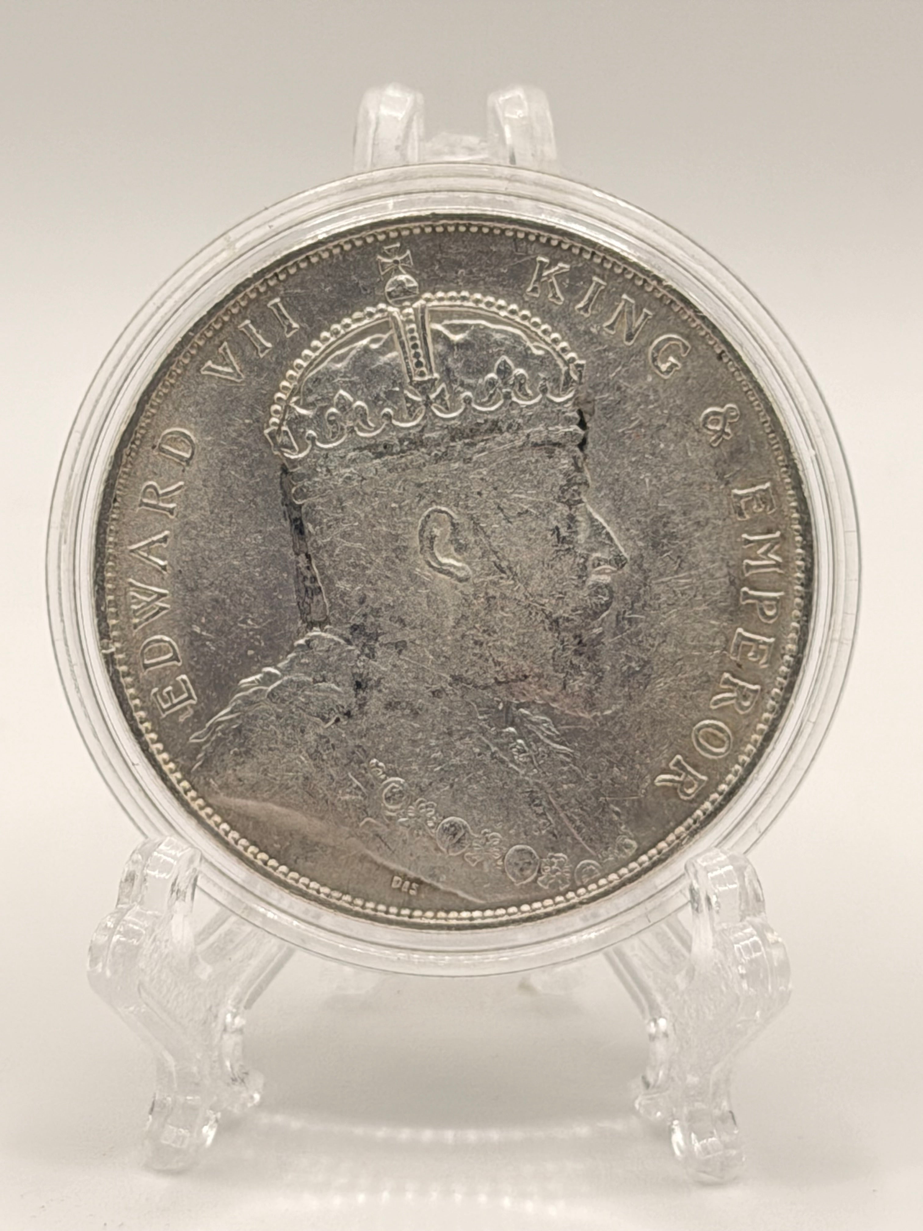 1907 Straits Settlement $1 Coin Edward VII