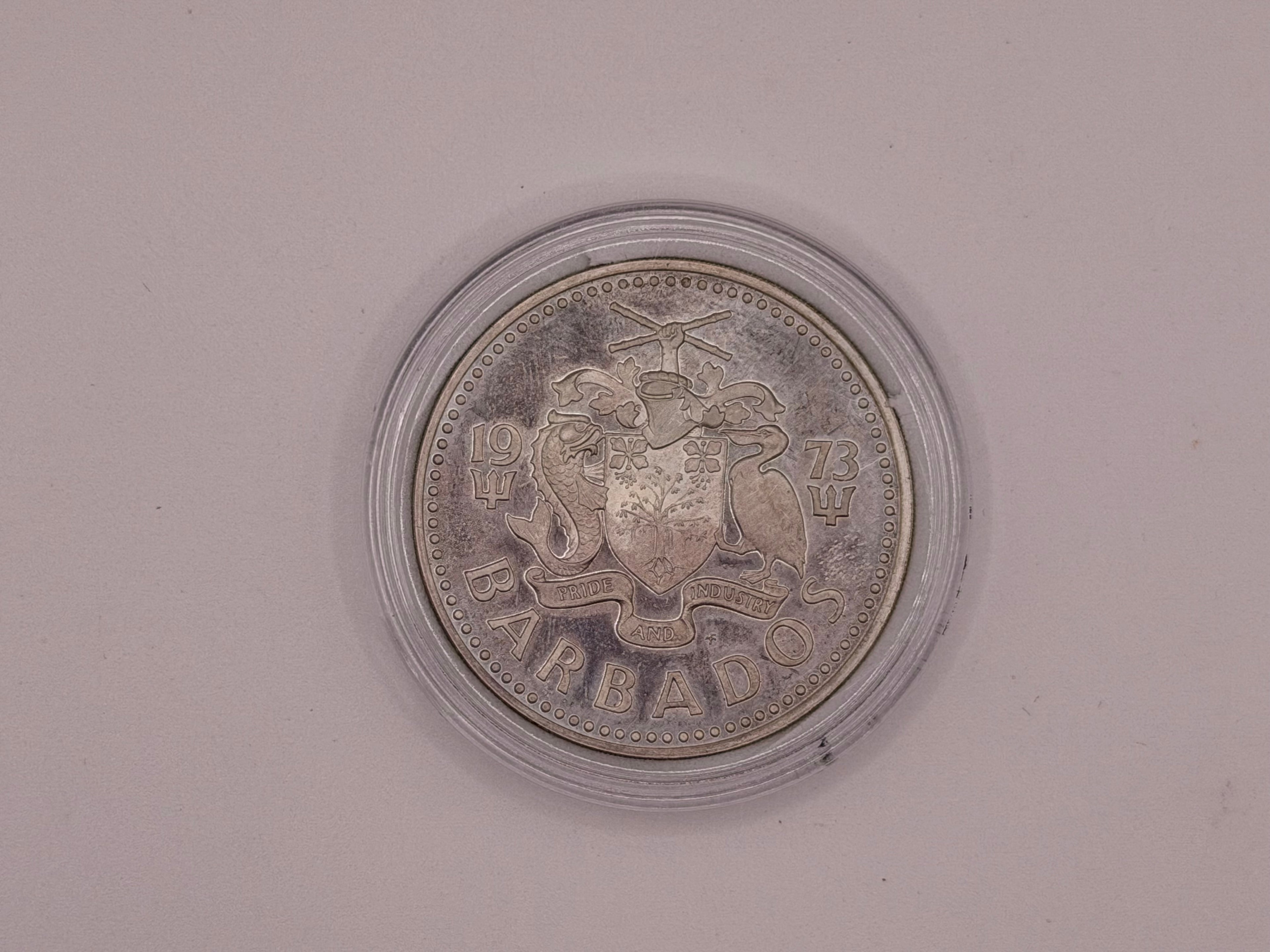 1976 Barbados $10 Sterling Silver Proof Coin
