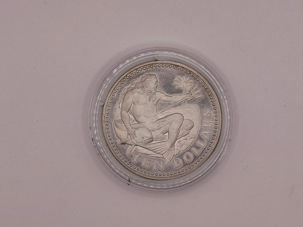 1976 Barbados $10 Sterling Silver Proof Coin