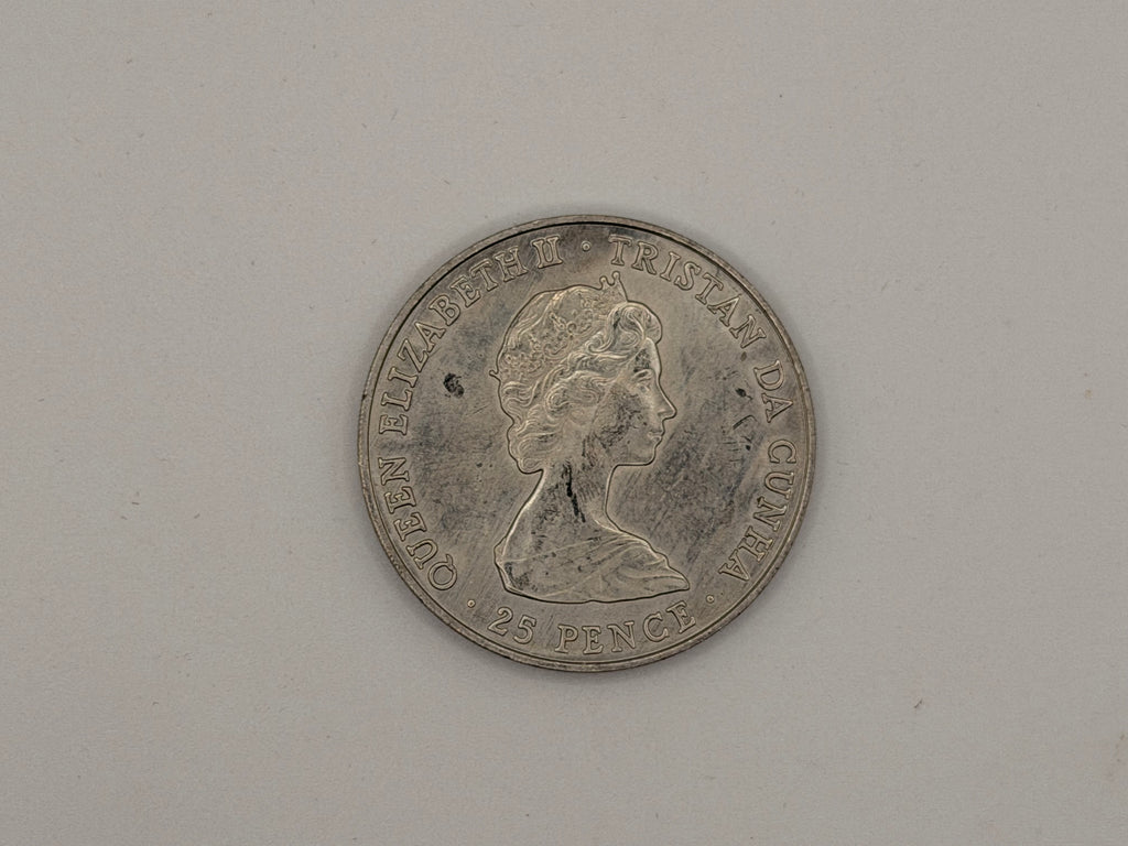 1980 Tristan da Cunha 25 Pence Queen Mother’s Birthday Coin