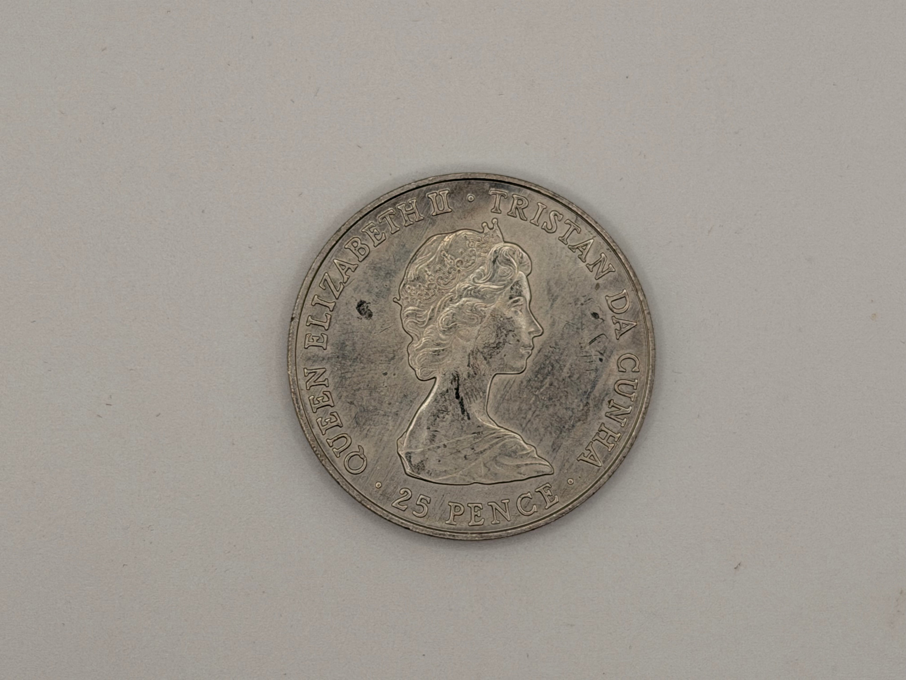 1980 Tristan da Cunha 25 Pence Queen Mother’s Birthday Coin