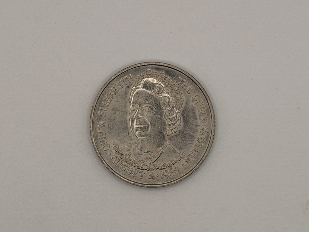 1980 Tristan da Cunha 25 Pence Queen Mother’s Birthday Coin