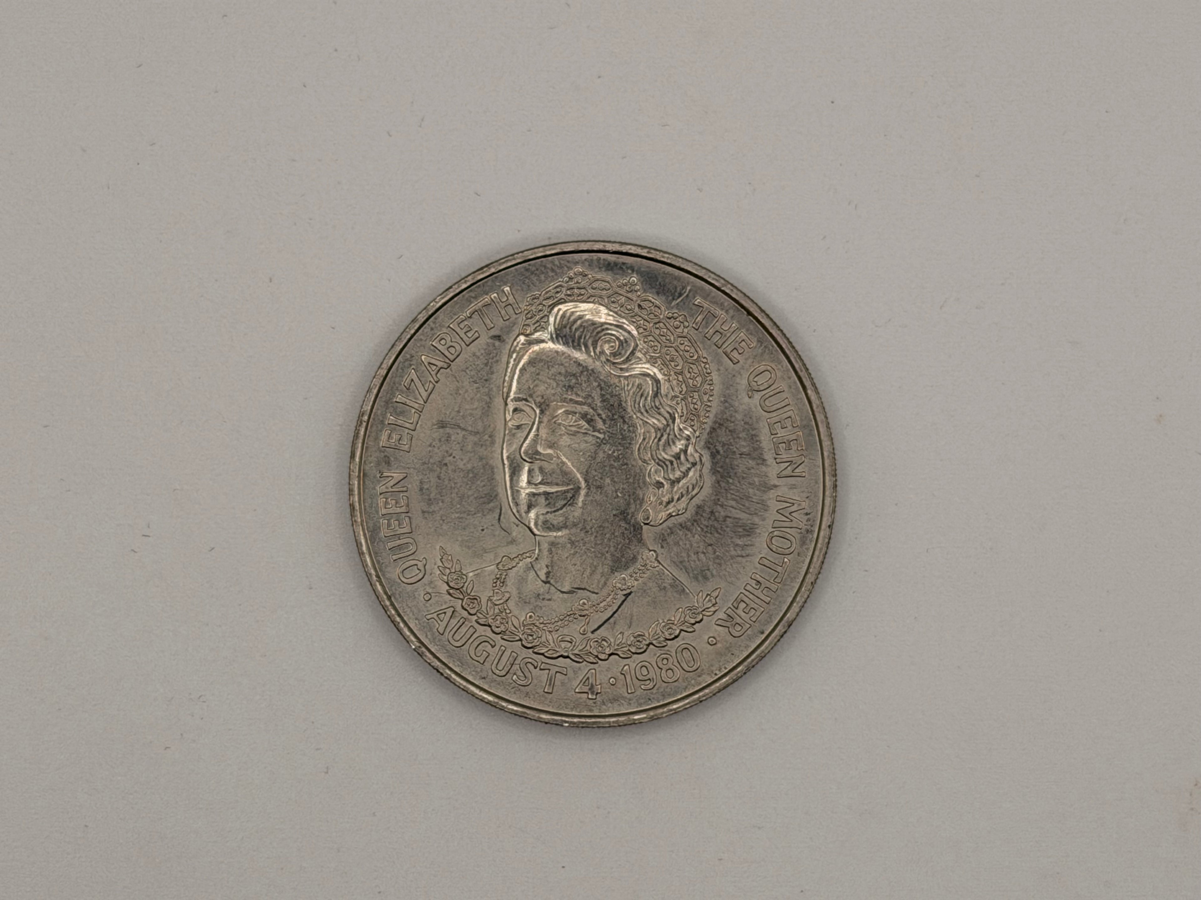 1980 Tristan da Cunha 25 Pence Queen Mother’s Birthday Coin