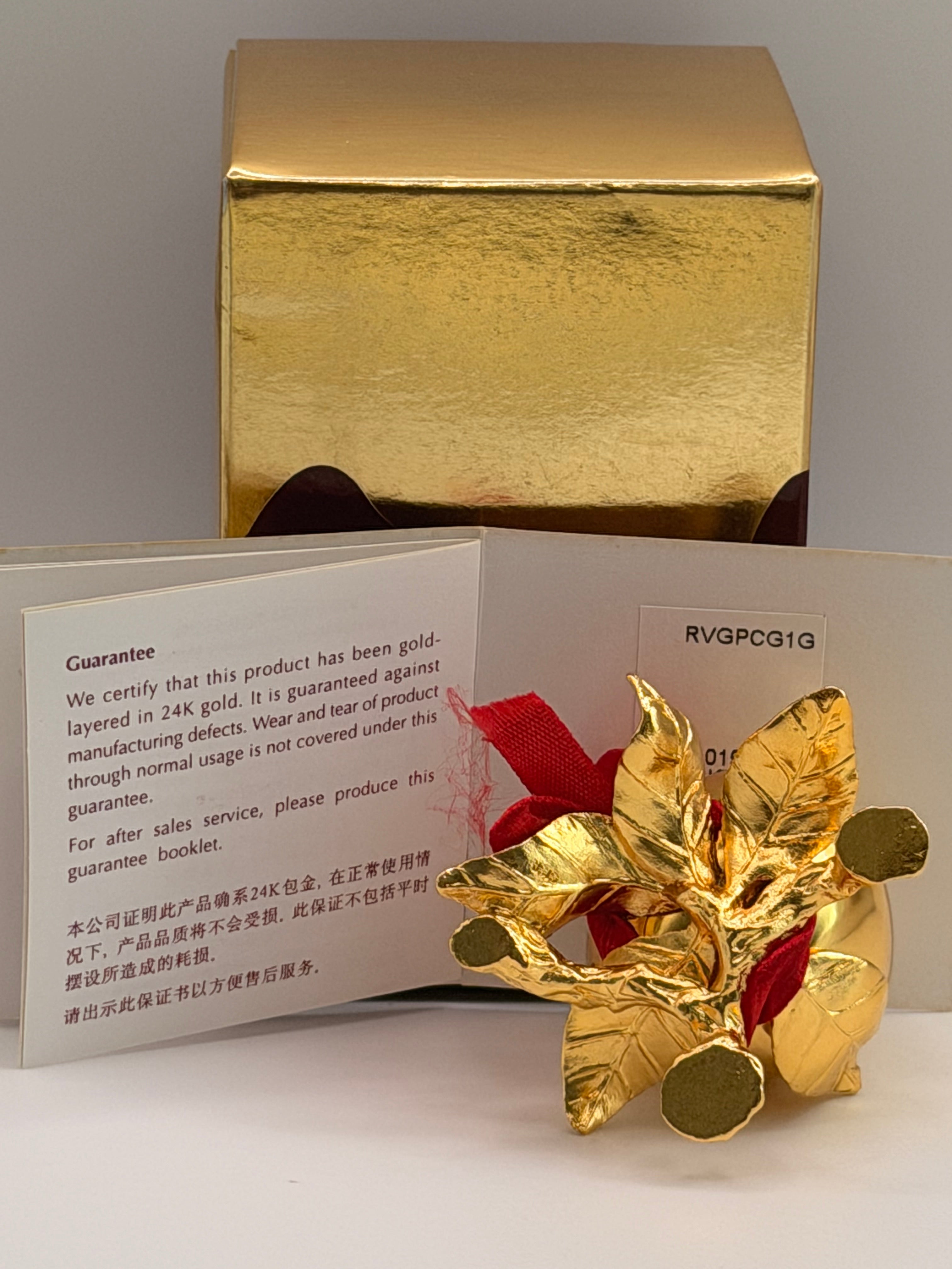 24K镀金新加坡黄金丰收系列 - 桃子
