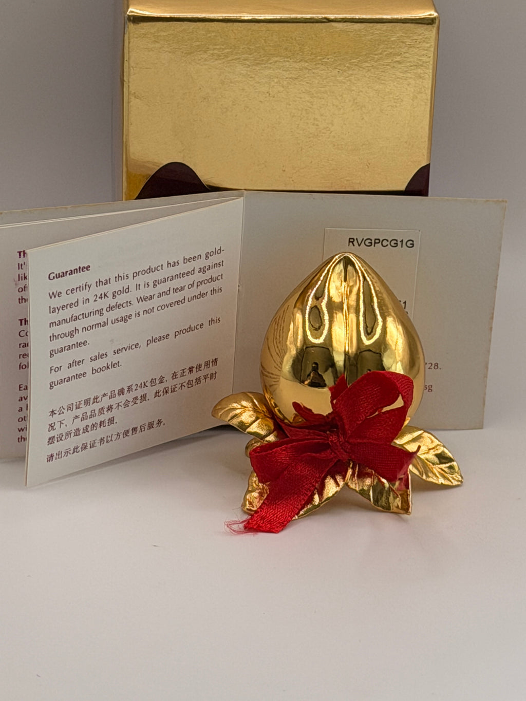 24K镀金新加坡黄金丰收系列 - 桃子