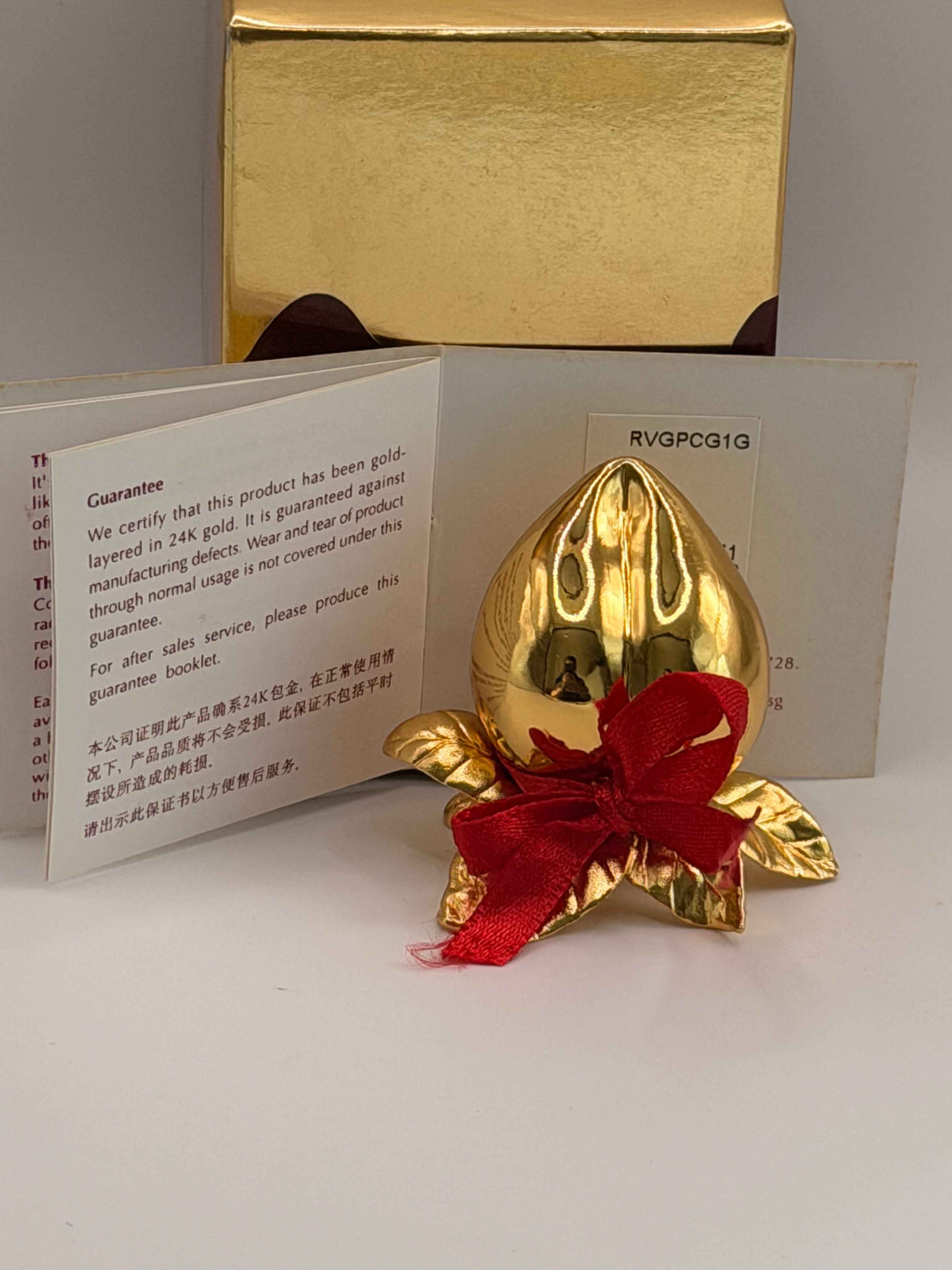 24K镀金新加坡黄金丰收系列 - 桃子