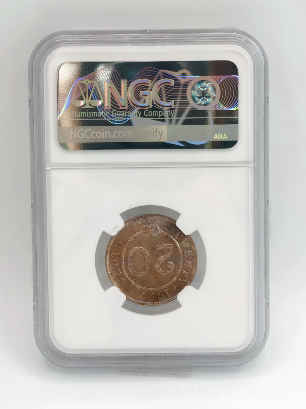 1927H - 砂拉越 20 分 UNC 细节已清洗