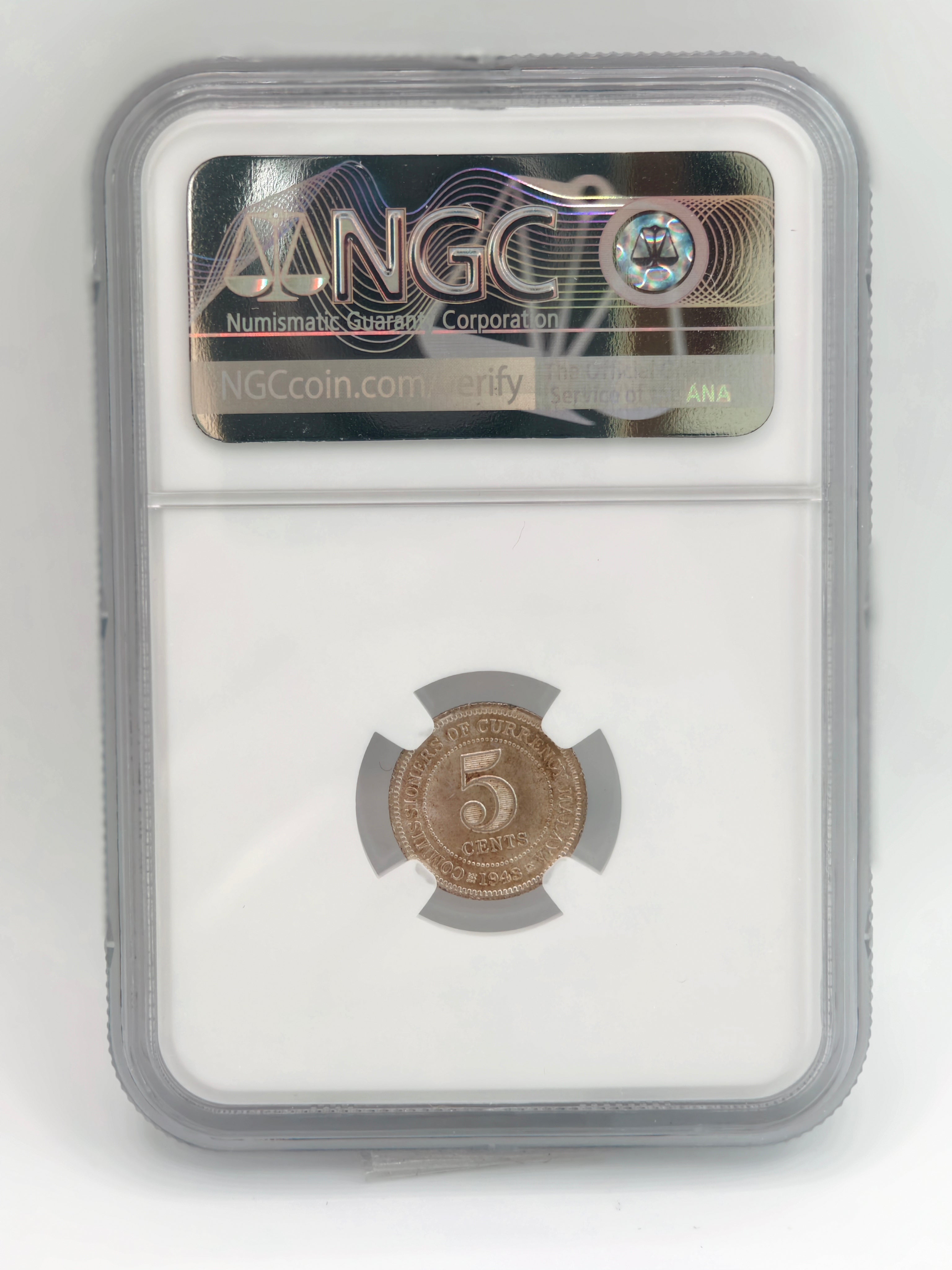 1943 - Malaya 5c MS 62