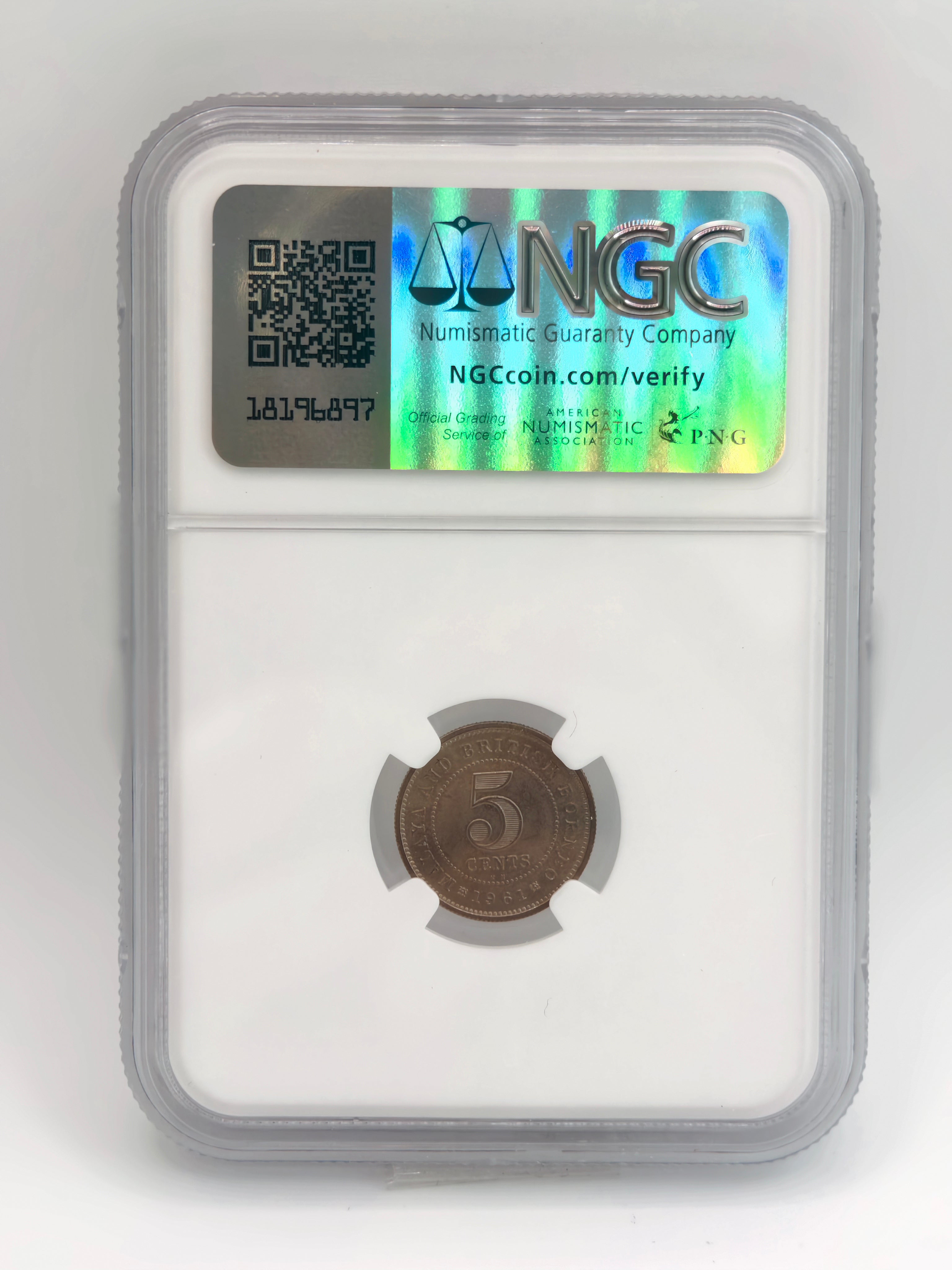 1961年 - 马来亚 5c MS64