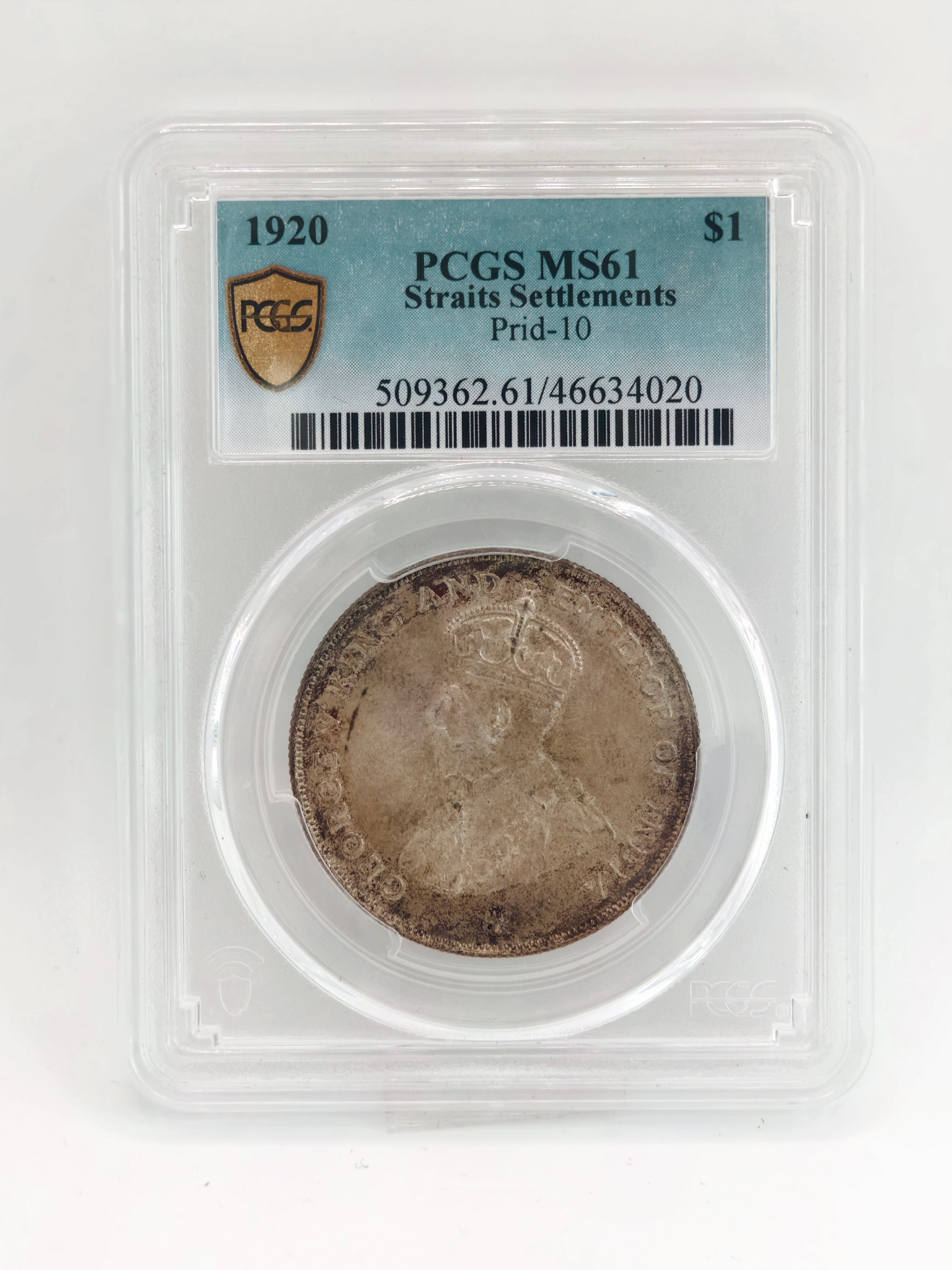 1920 - Straits $1 PCGS MS61