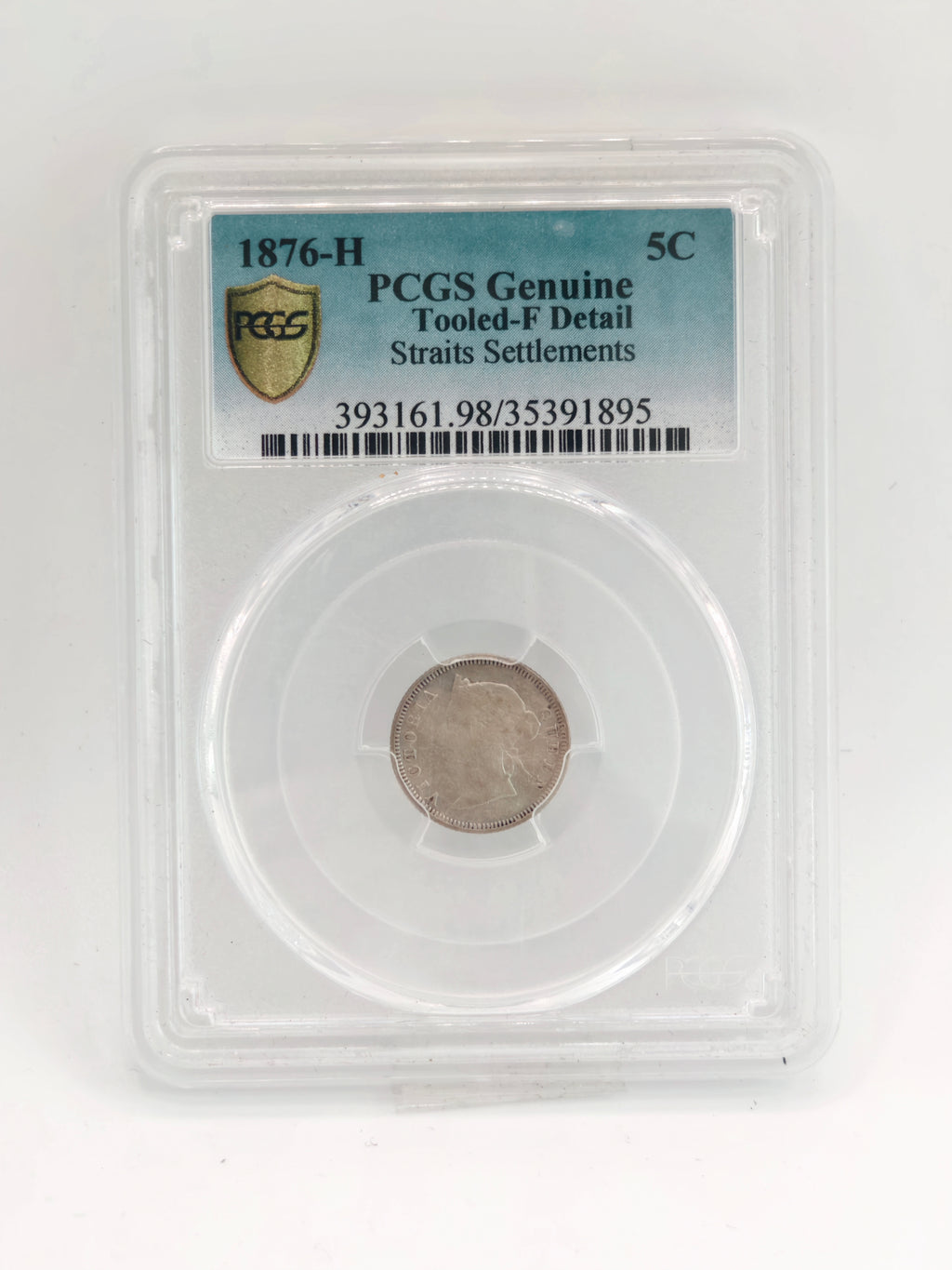1876 - Straits 5 Cents PCGS