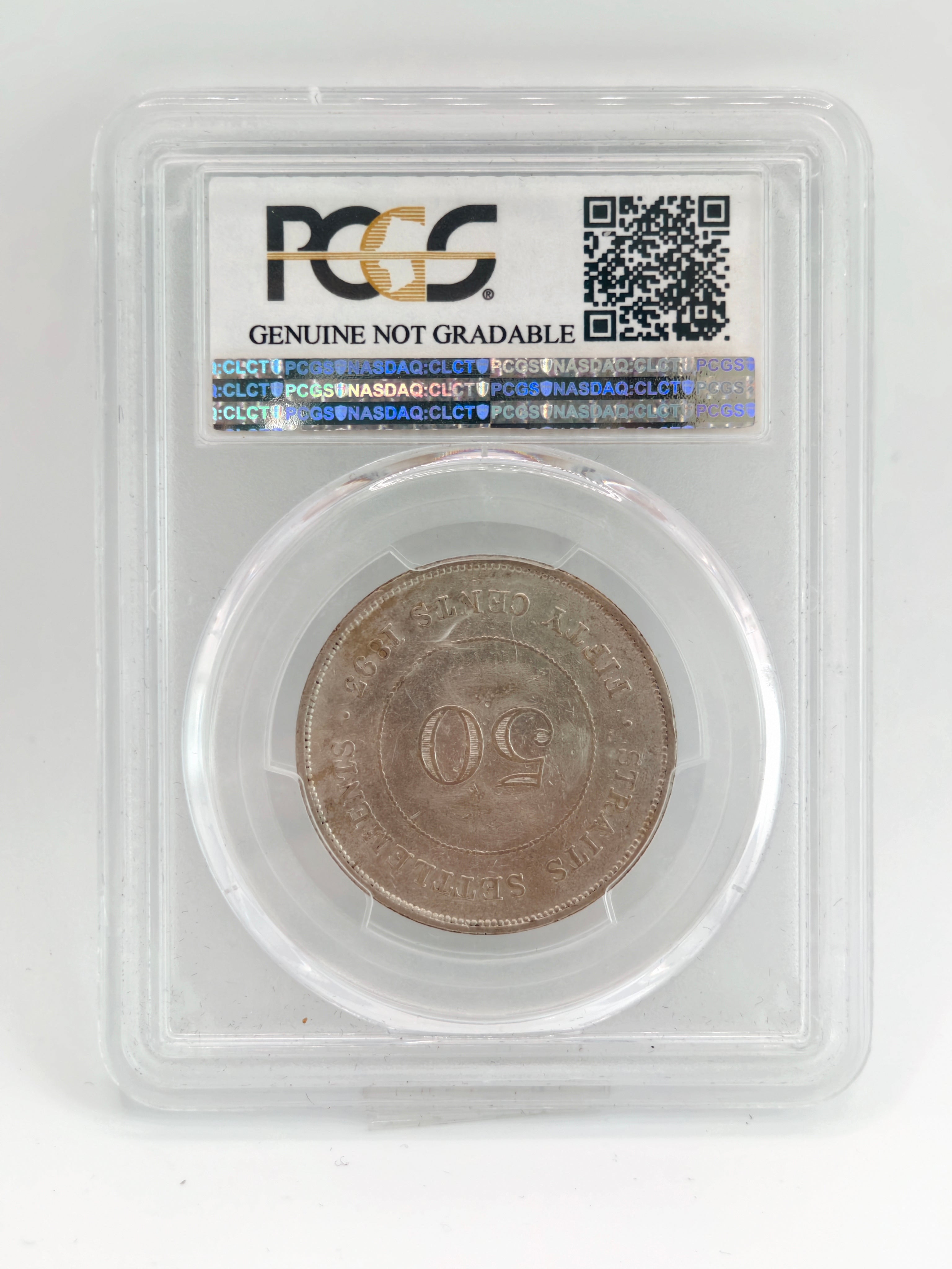 1893 - Straits 50 Cents PCGS