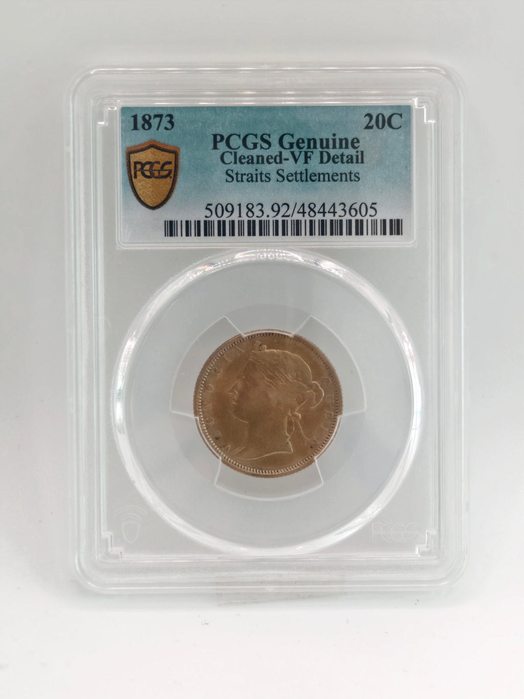 1873 - Straits 20 Cents PCGS