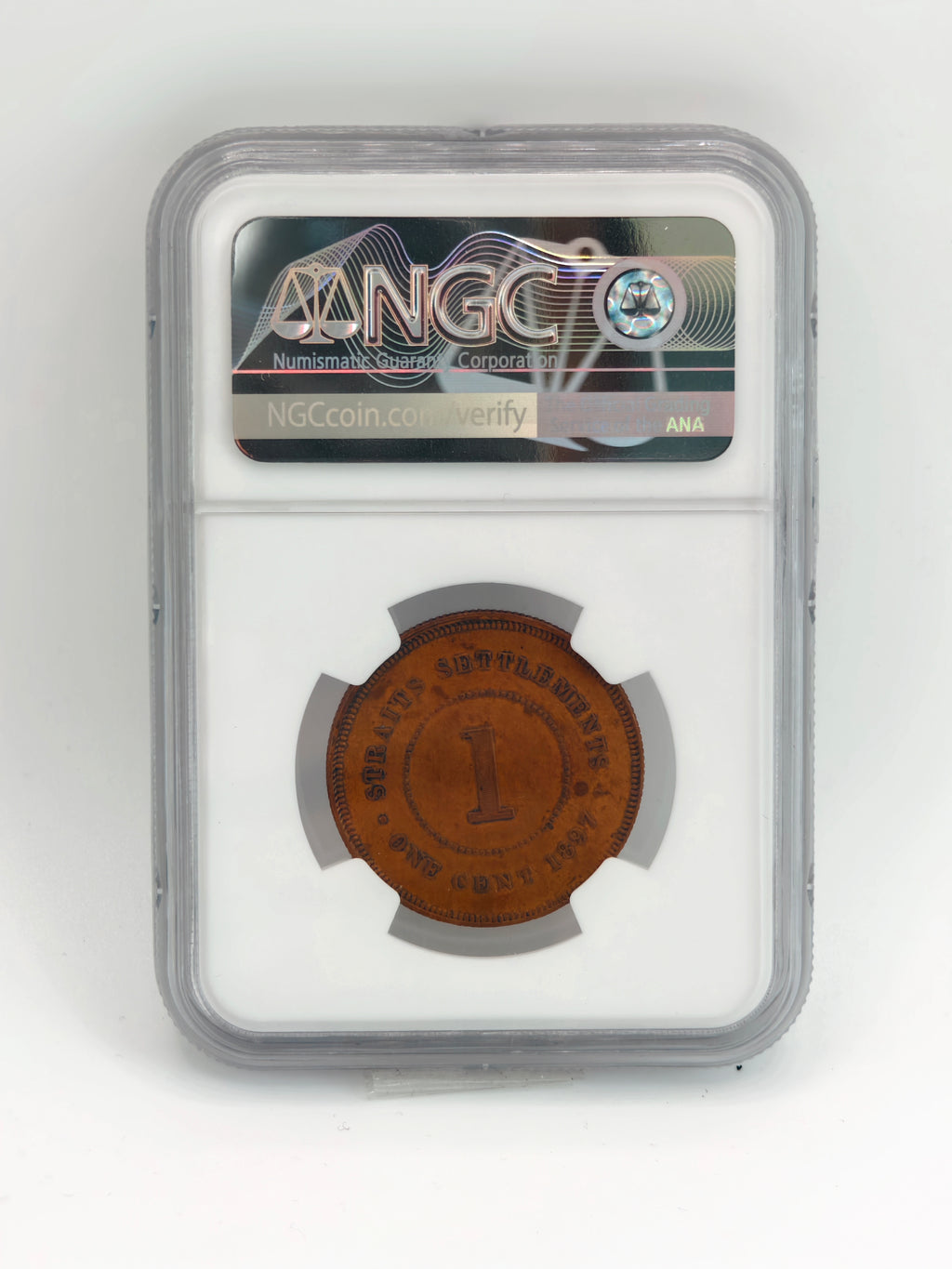 1897 - Straits Cent MS 62 BN