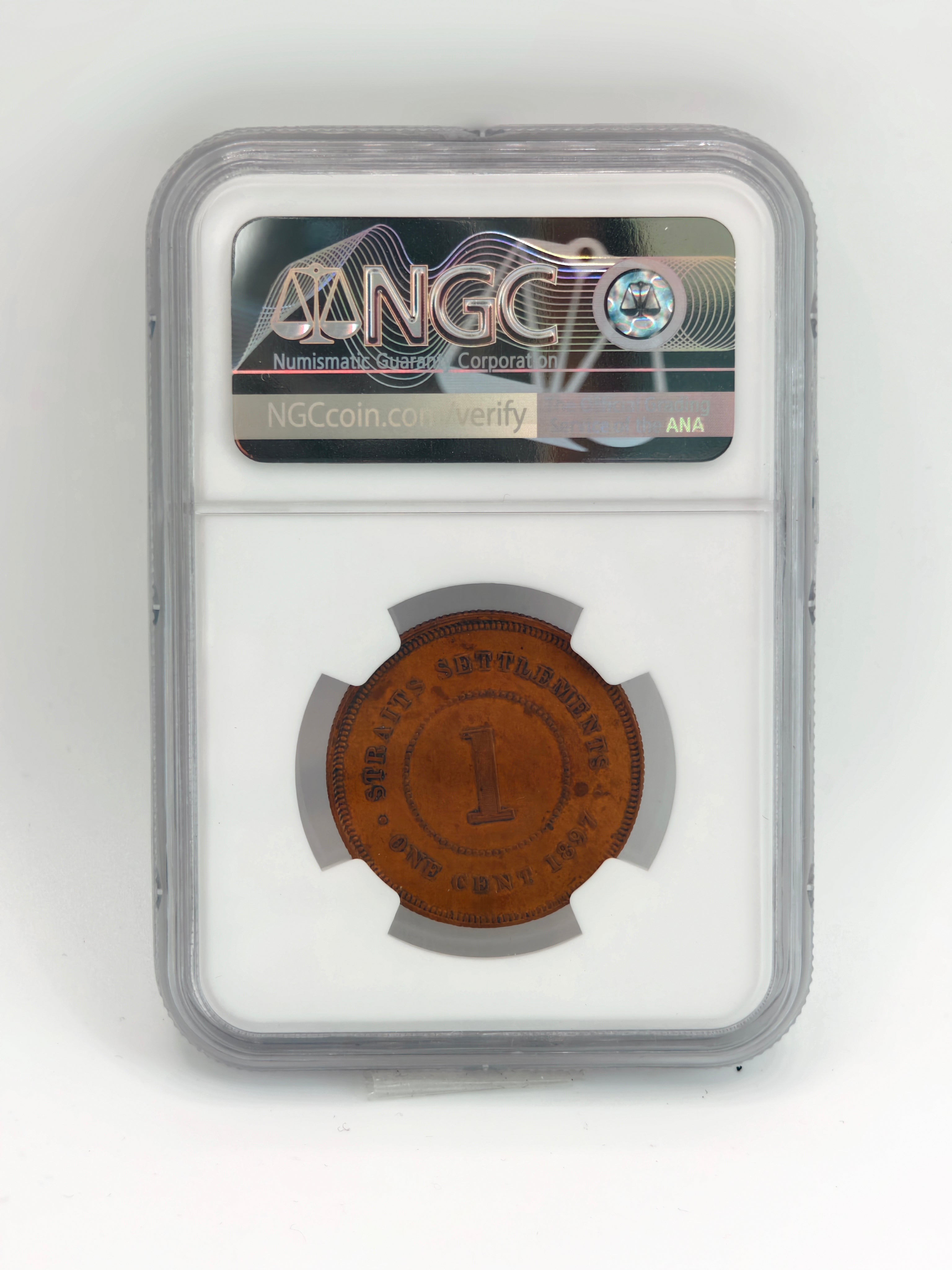 1897 - Straits Cent MS 62 BN