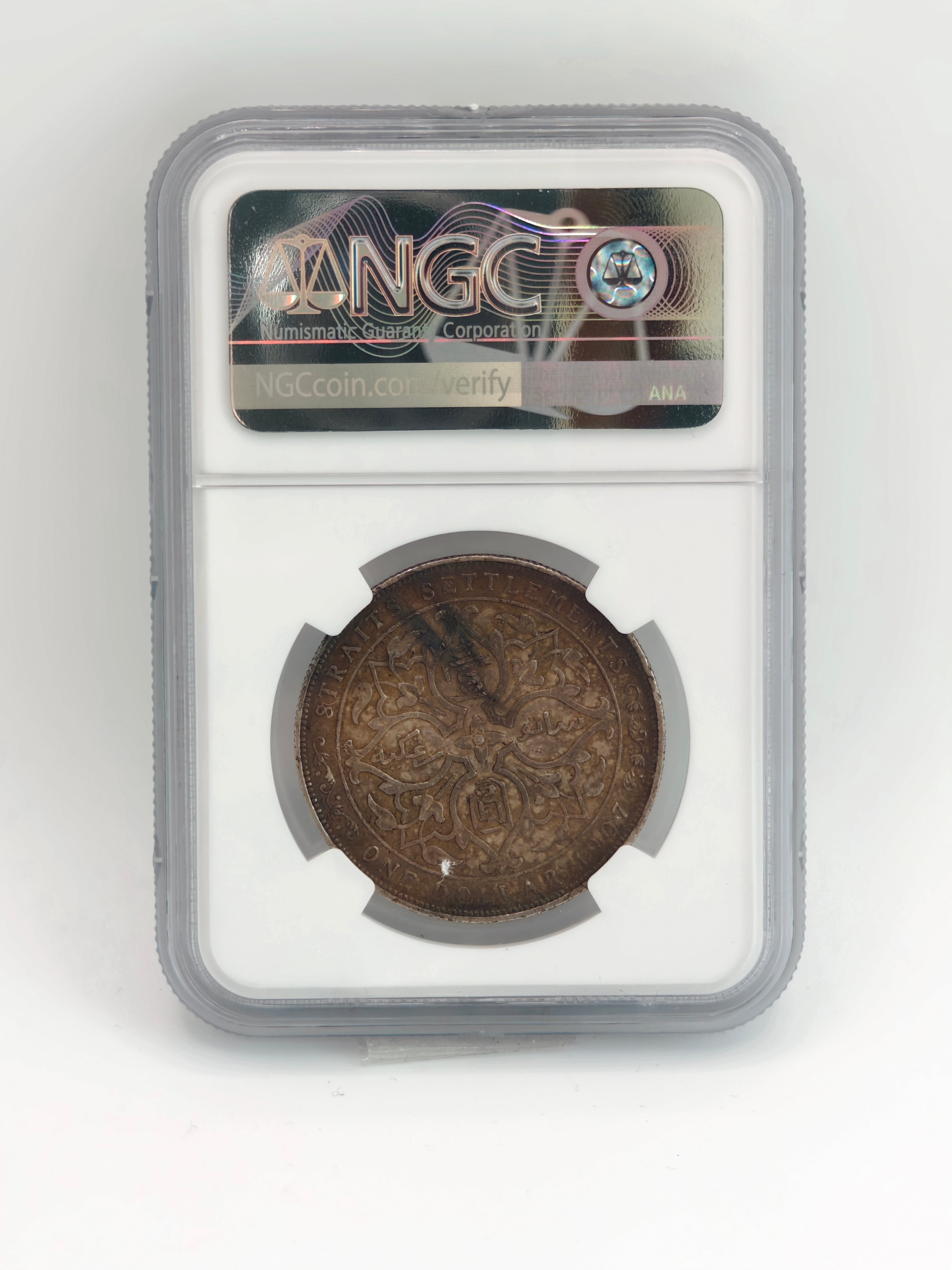 1907 - Straits $1 AU 53