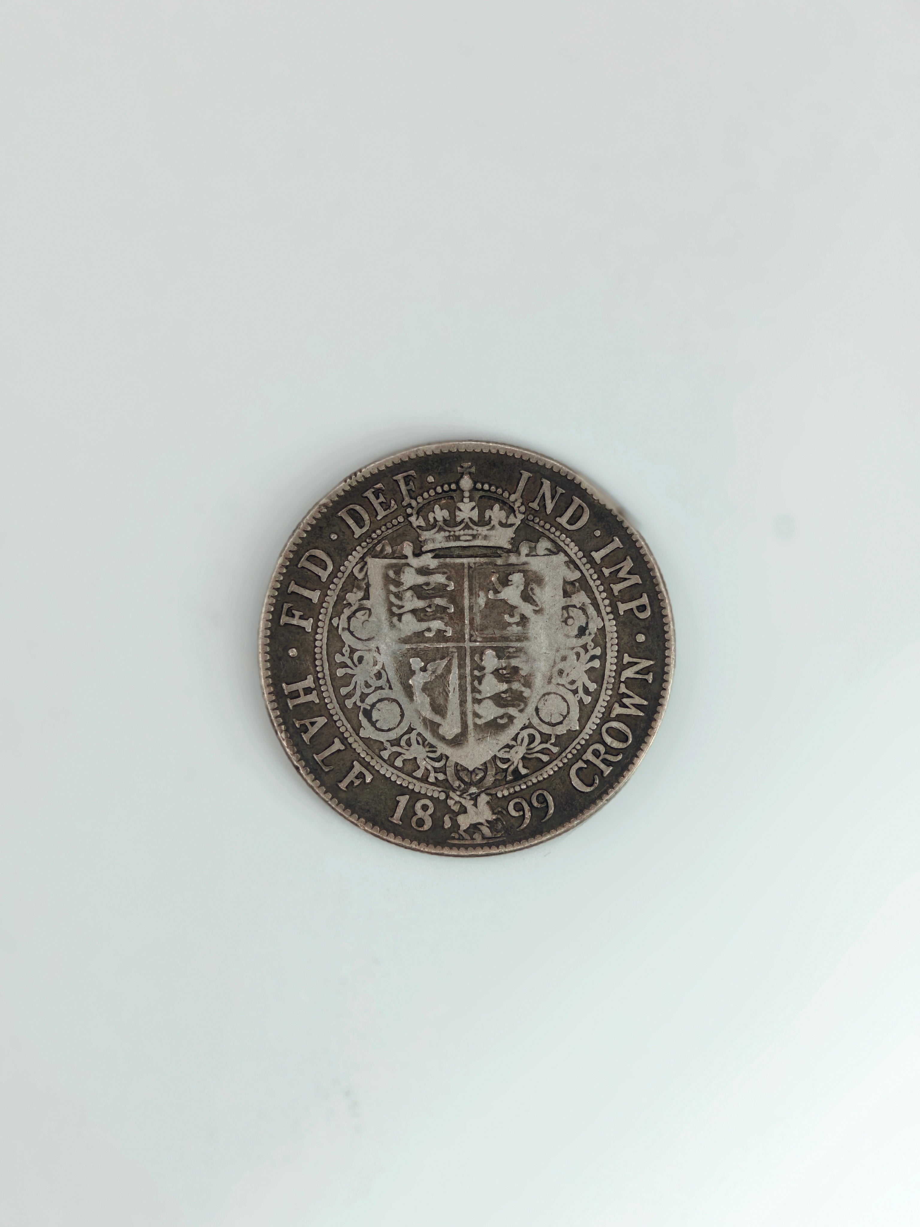 1899 - UK 1/2 Crown Victoria Silver Coin