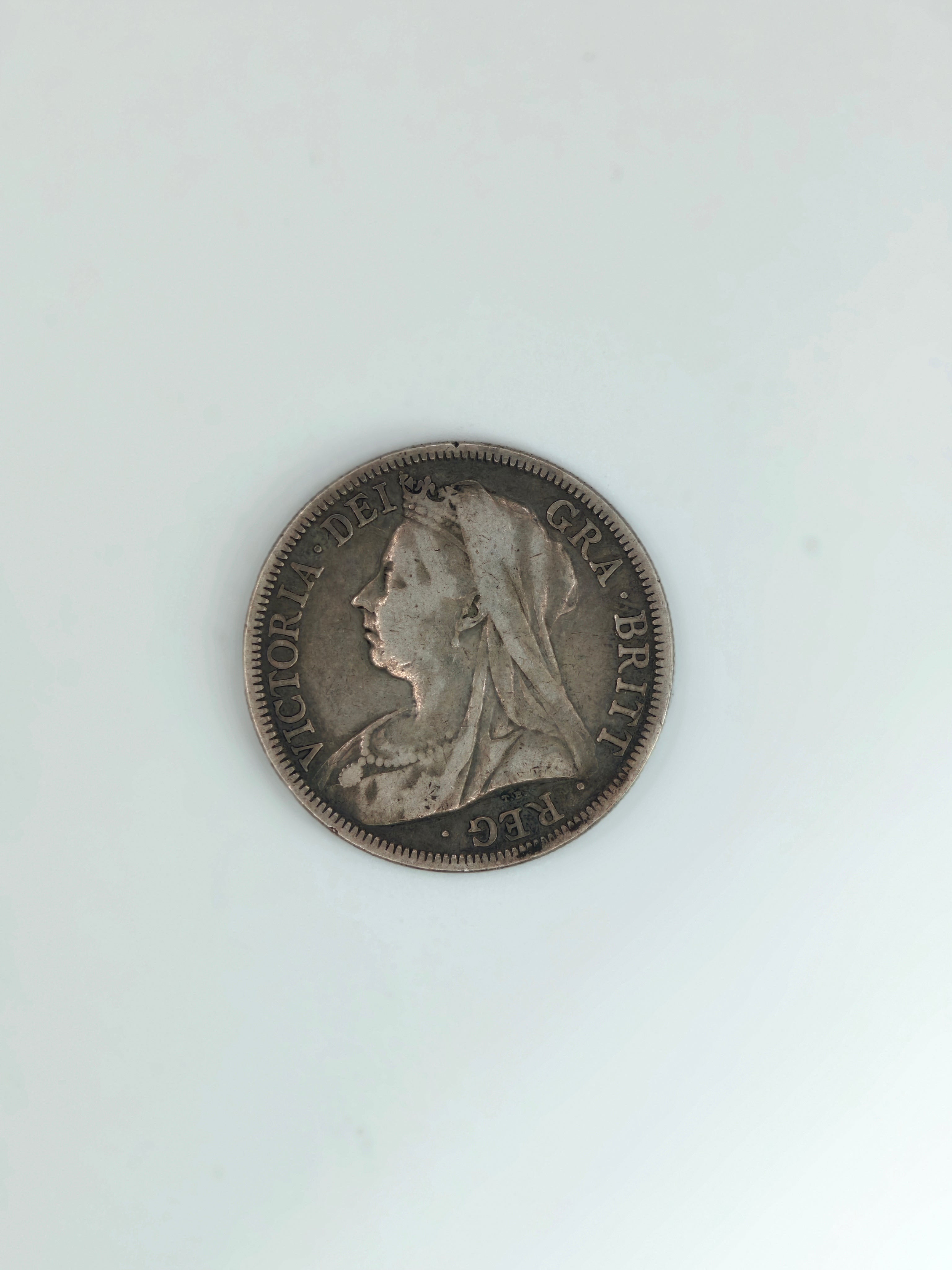 1899 - UK 1/2 Crown Victoria Silver Coin
