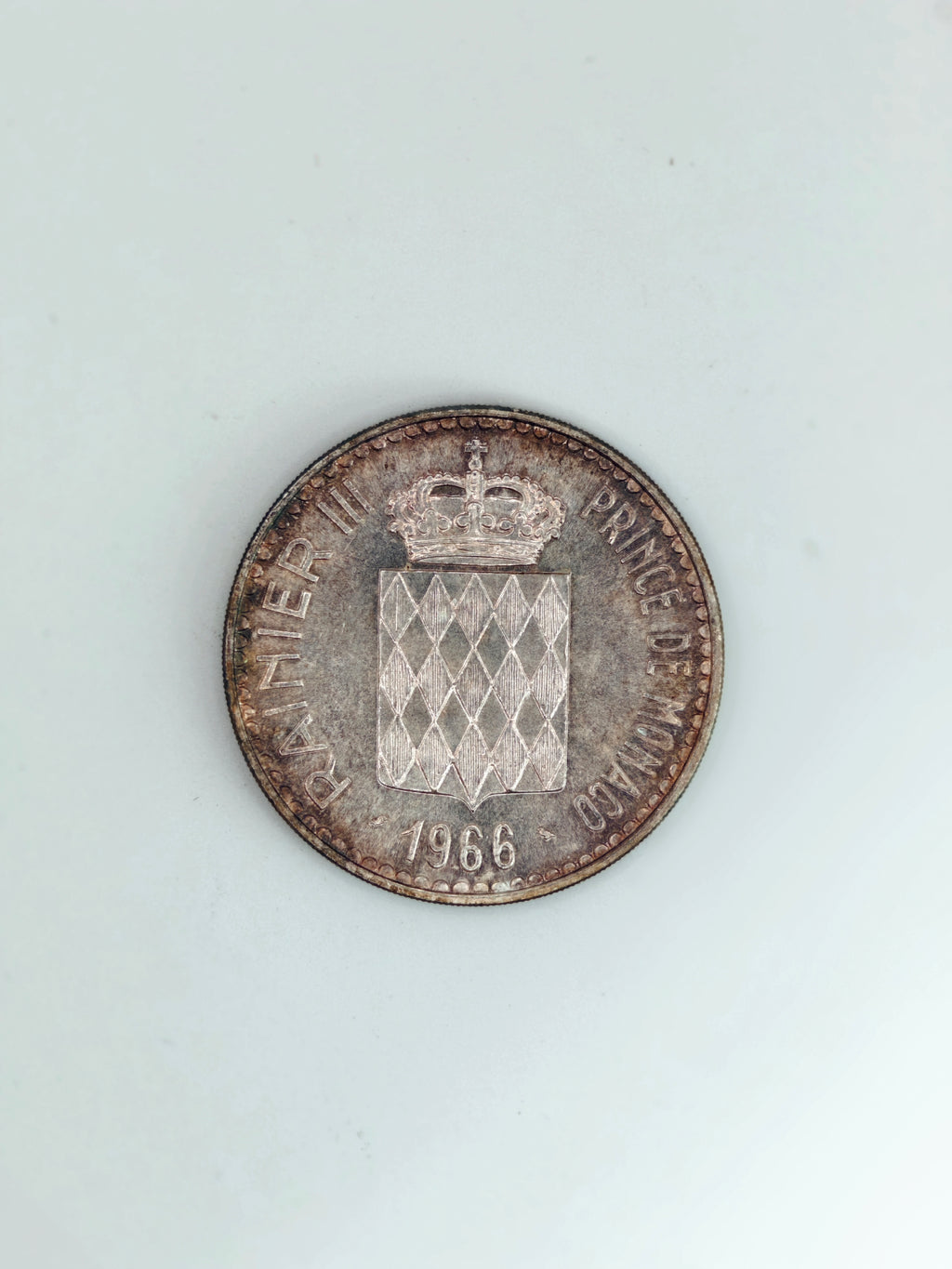 1966年 - 摩纳哥10法郎银币雷尼尔三世
