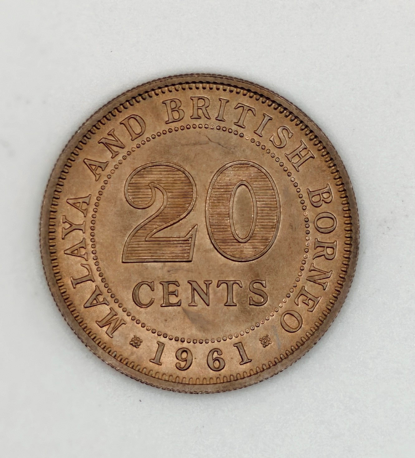 1961 - 马来亚和英属婆罗洲 20c UNC
