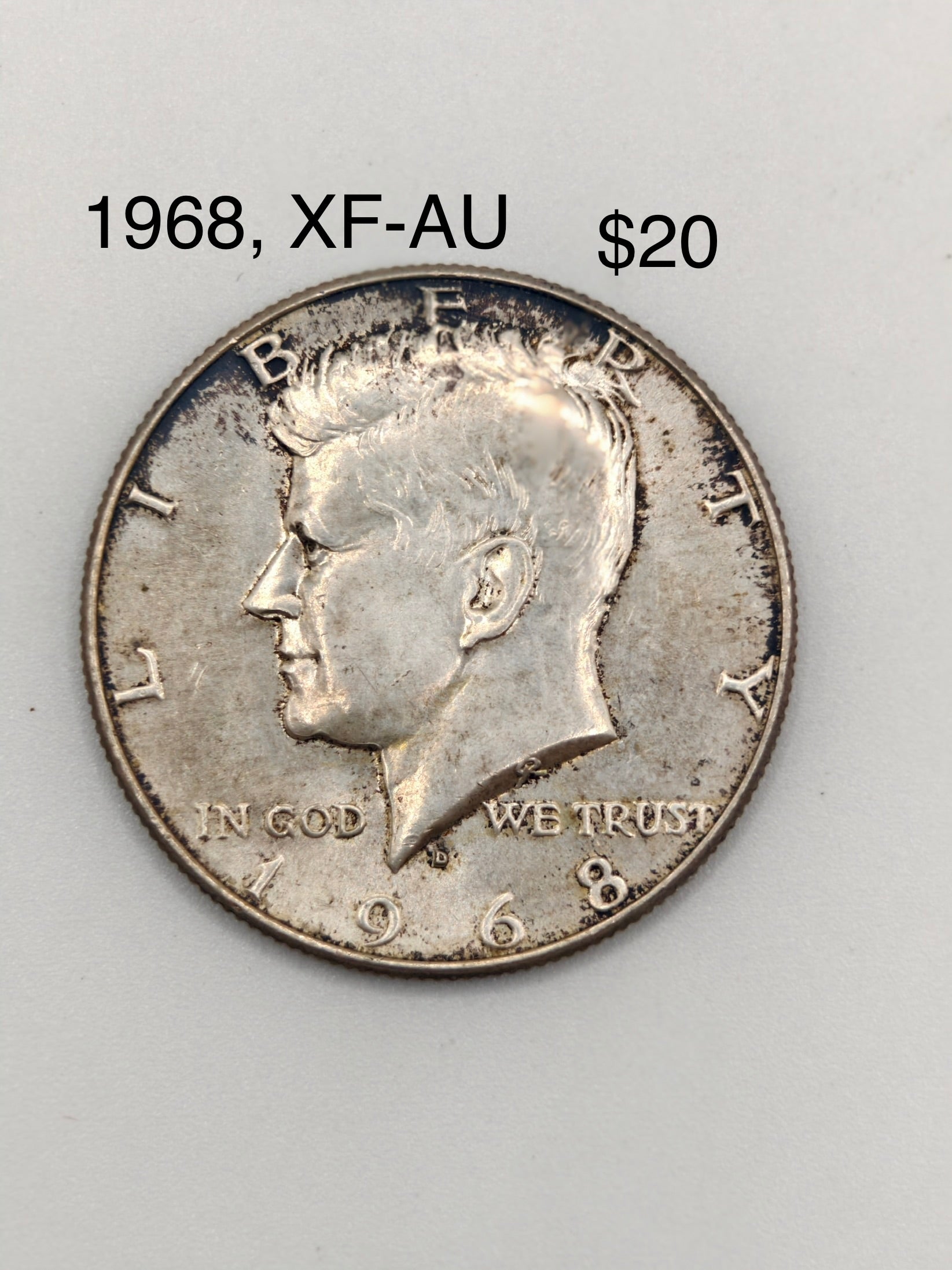 1965 - 1970 - US ½ Dollar "Kennedy Half Dollar" 40% Silver Coin
