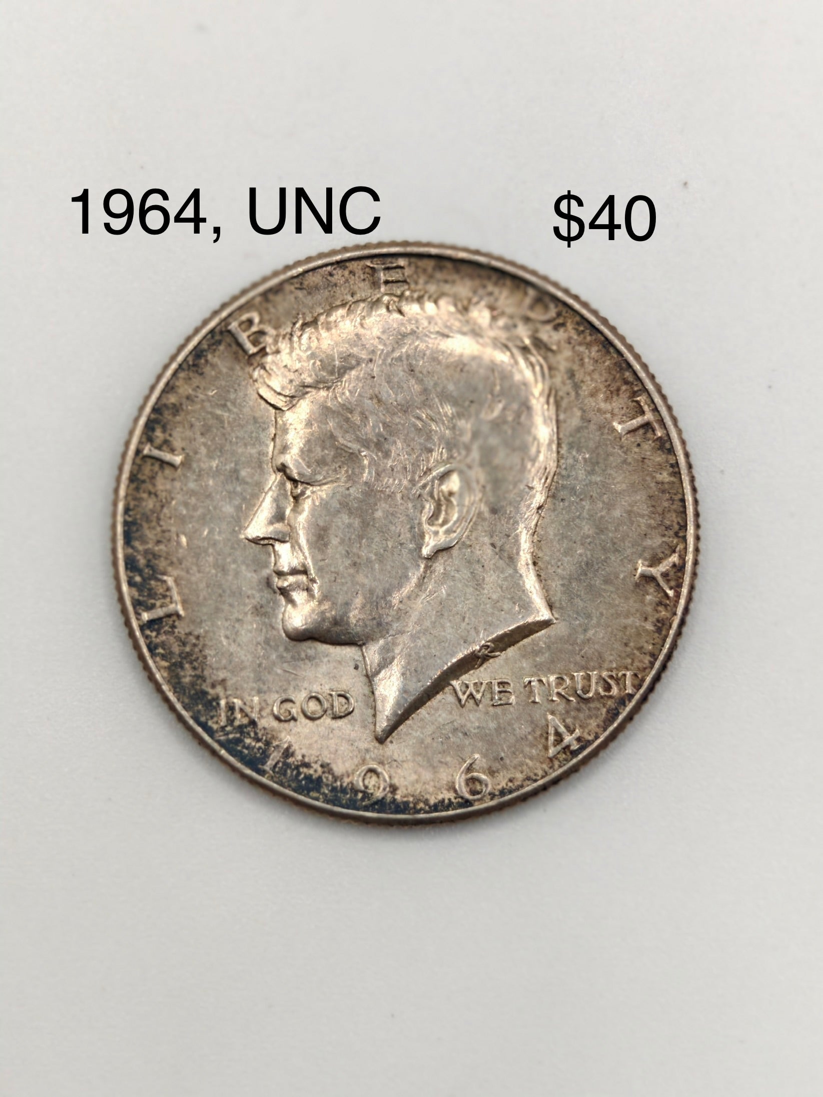 1965 - 1970 - US ½ Dollar "Kennedy Half Dollar" 40% Silver Coin