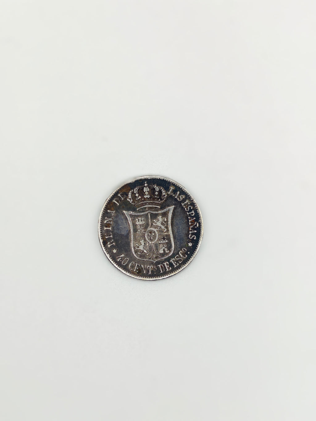 1864 - 1868 - Spain 40 Centimos de Escudo Isabel II Coin