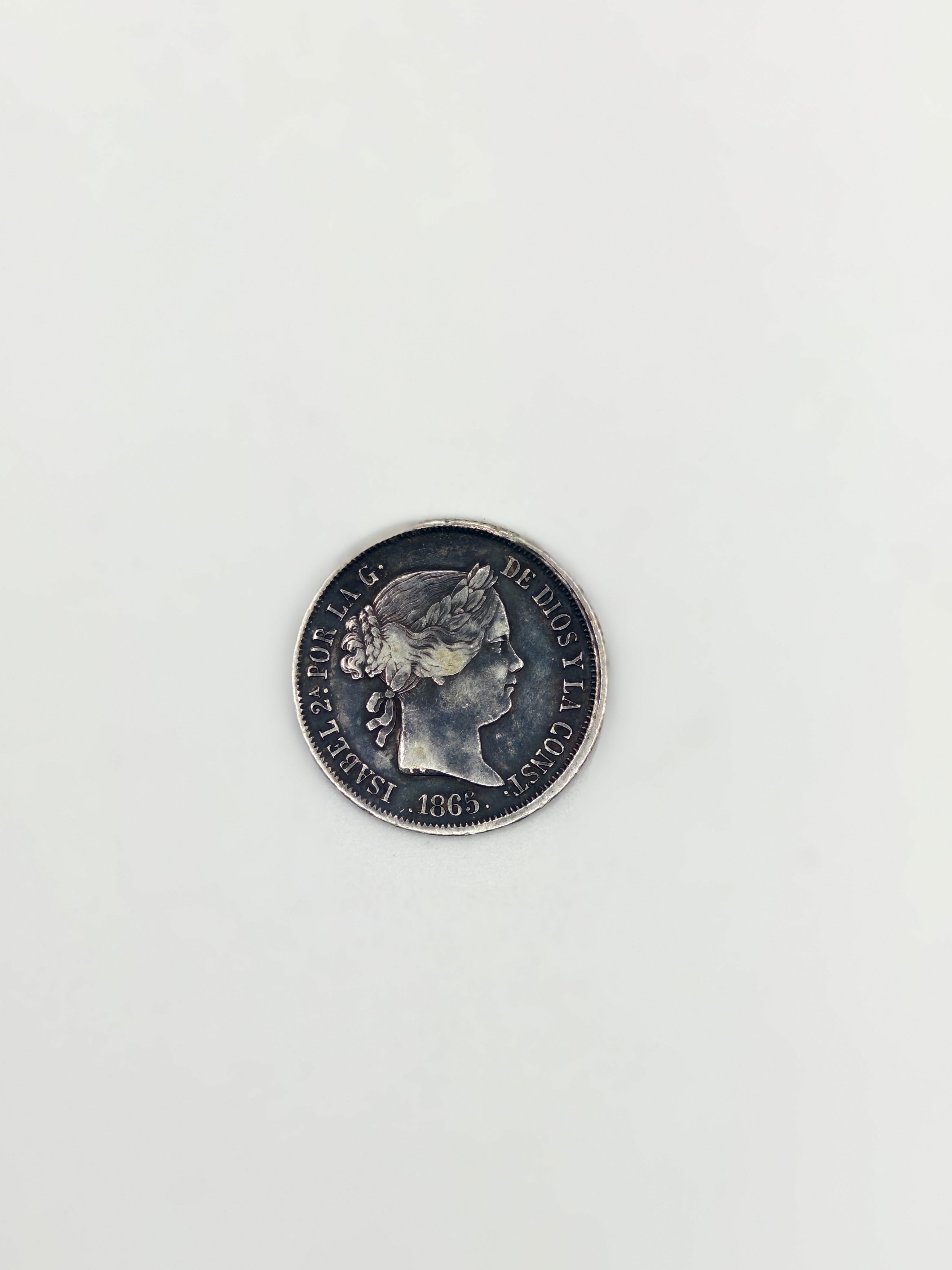 1864 - 1868 - Spain 40 Centimos de Escudo Isabel II Coin