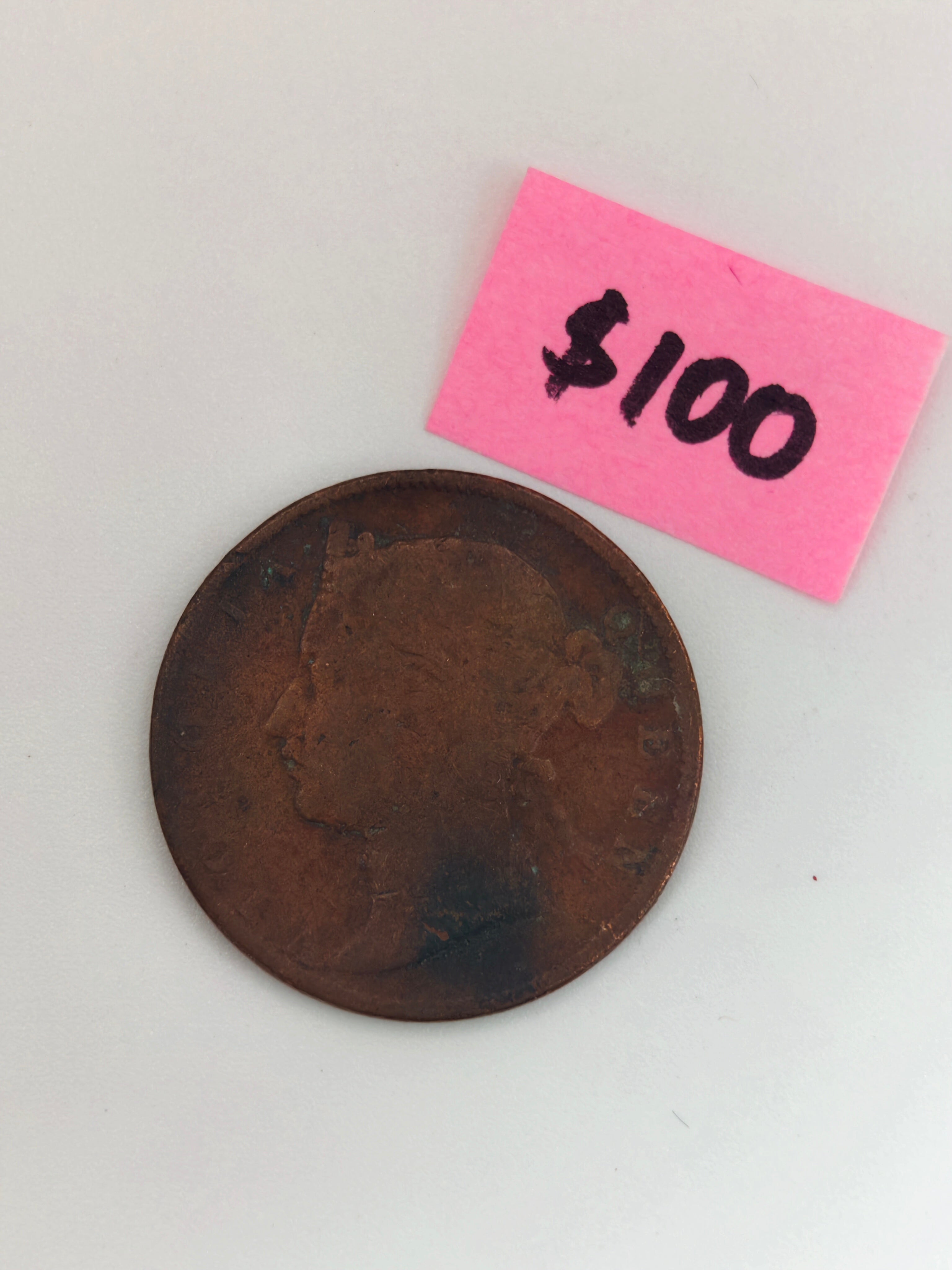1872 - 1883 - Straits Settlement 1/2 Cent Copper Coin