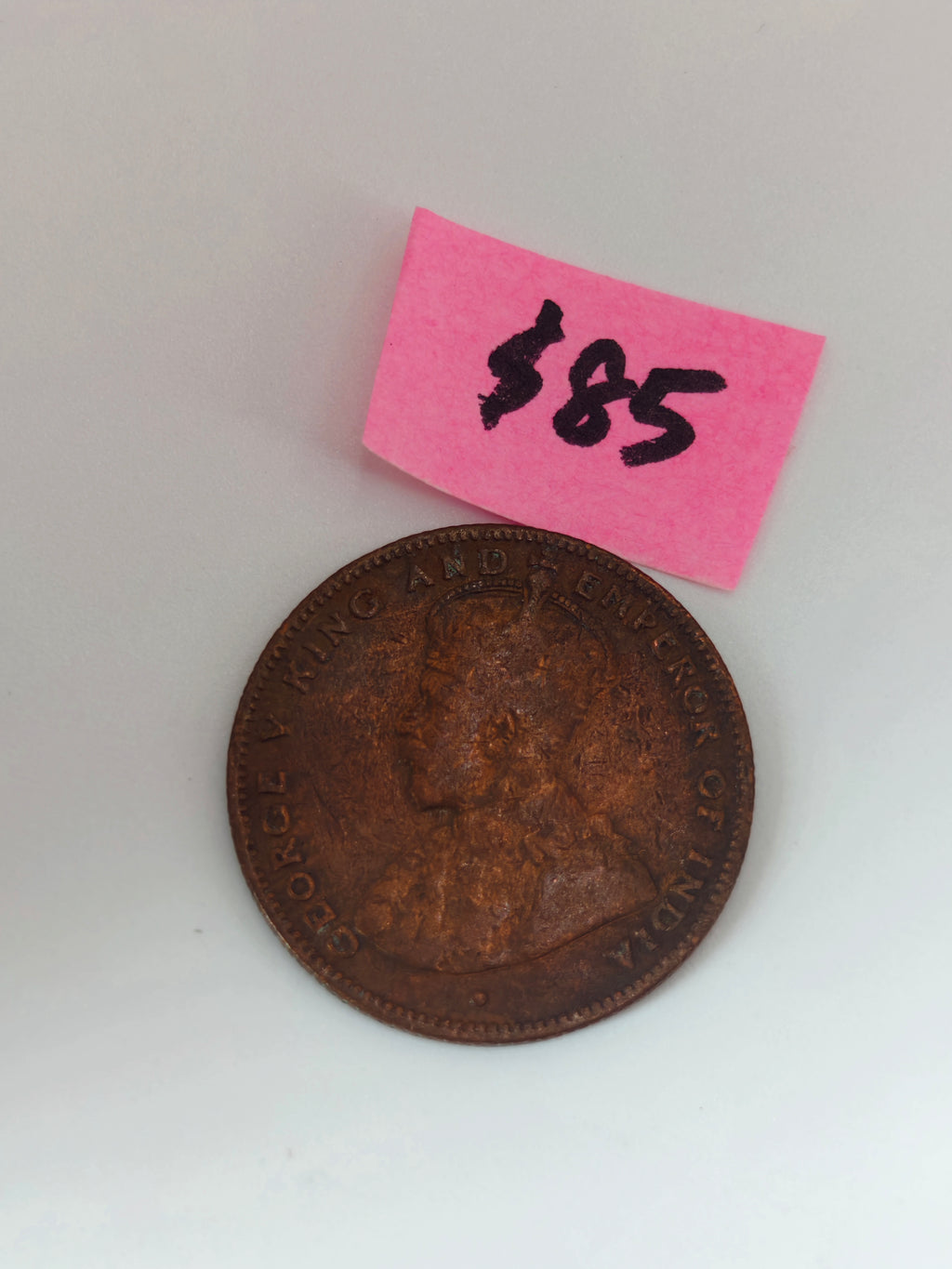 1916 - Straits Settlement 1/2 Cent Copper Coin