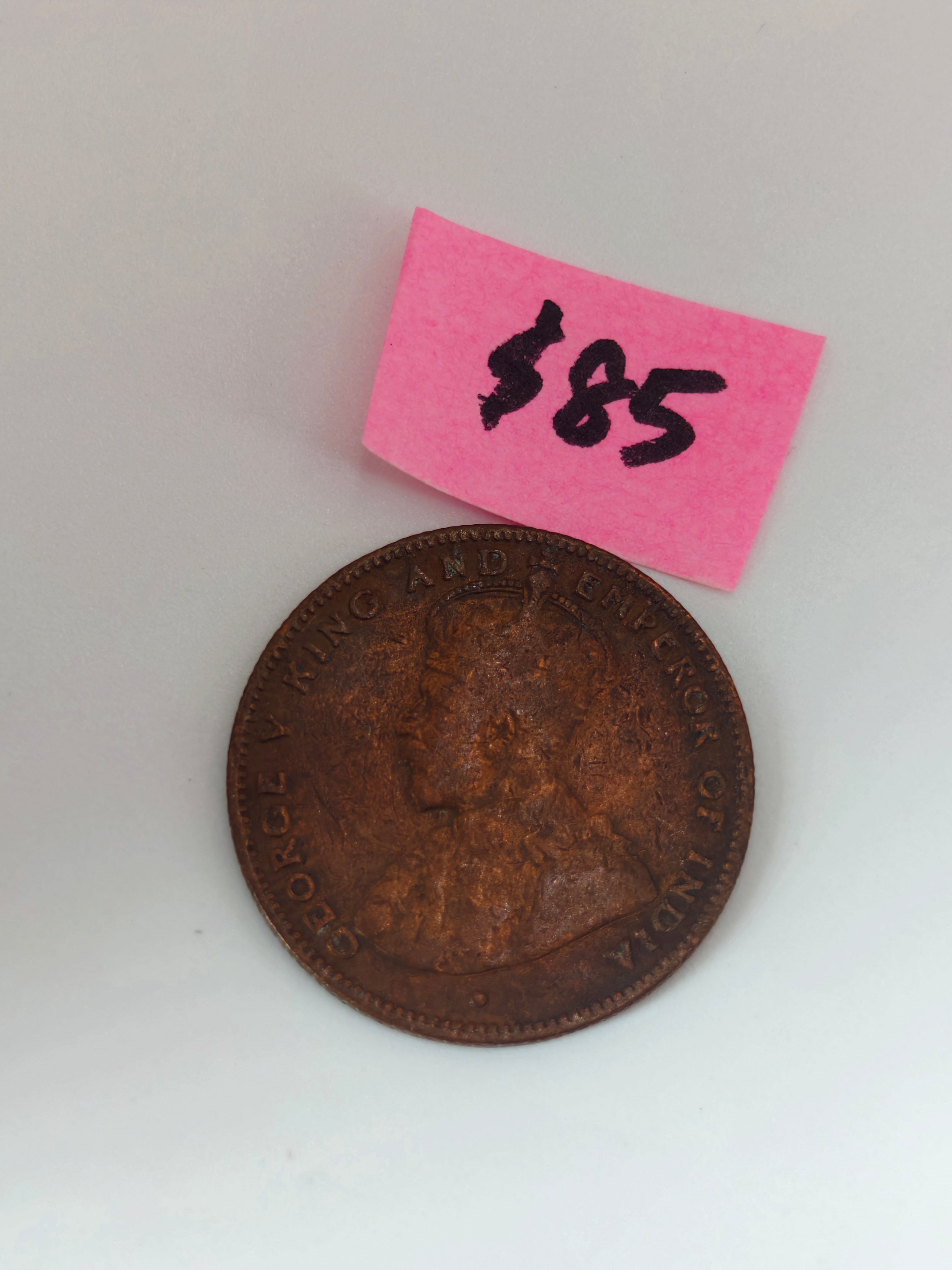 1916 - Straits Settlement 1/2 Cent Copper Coin