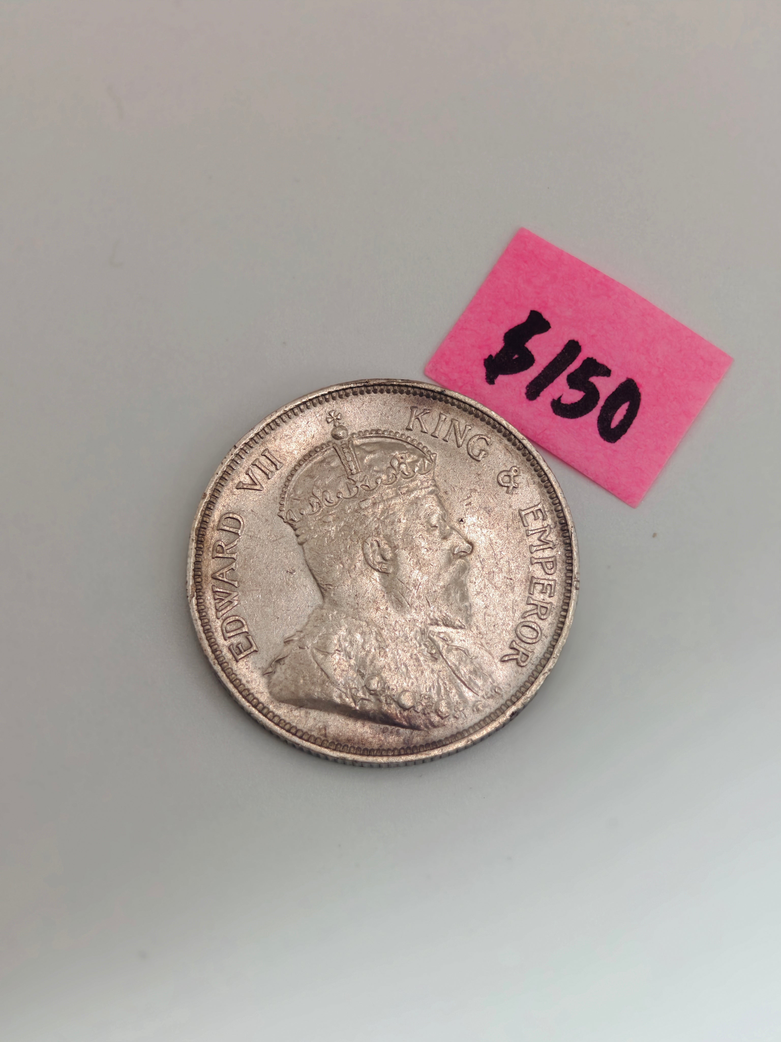 1907- 1908 - Straits Settlement 50c Coin