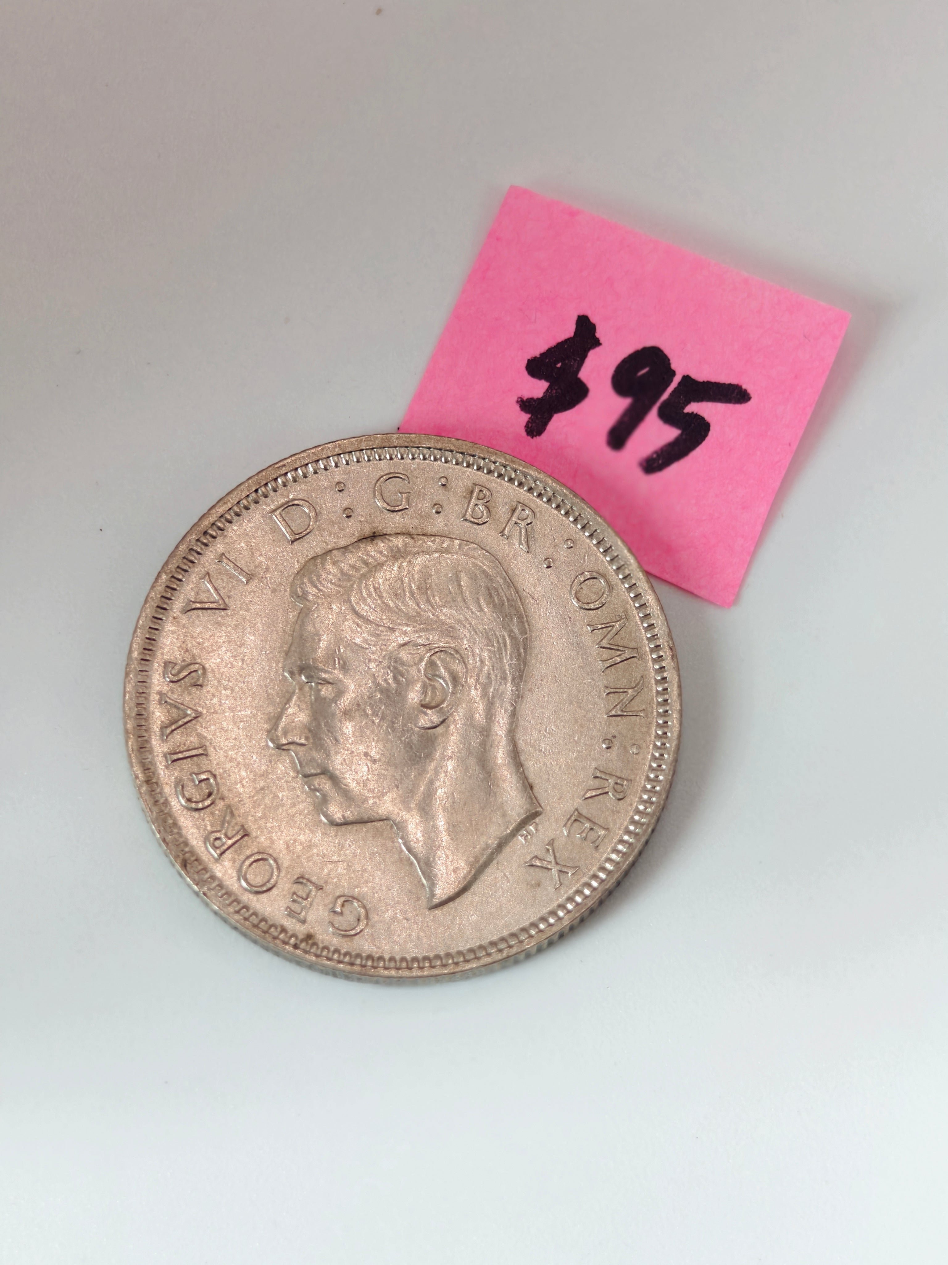 1936 - 1952 - UK 2 Shillings George VI Silver Coin