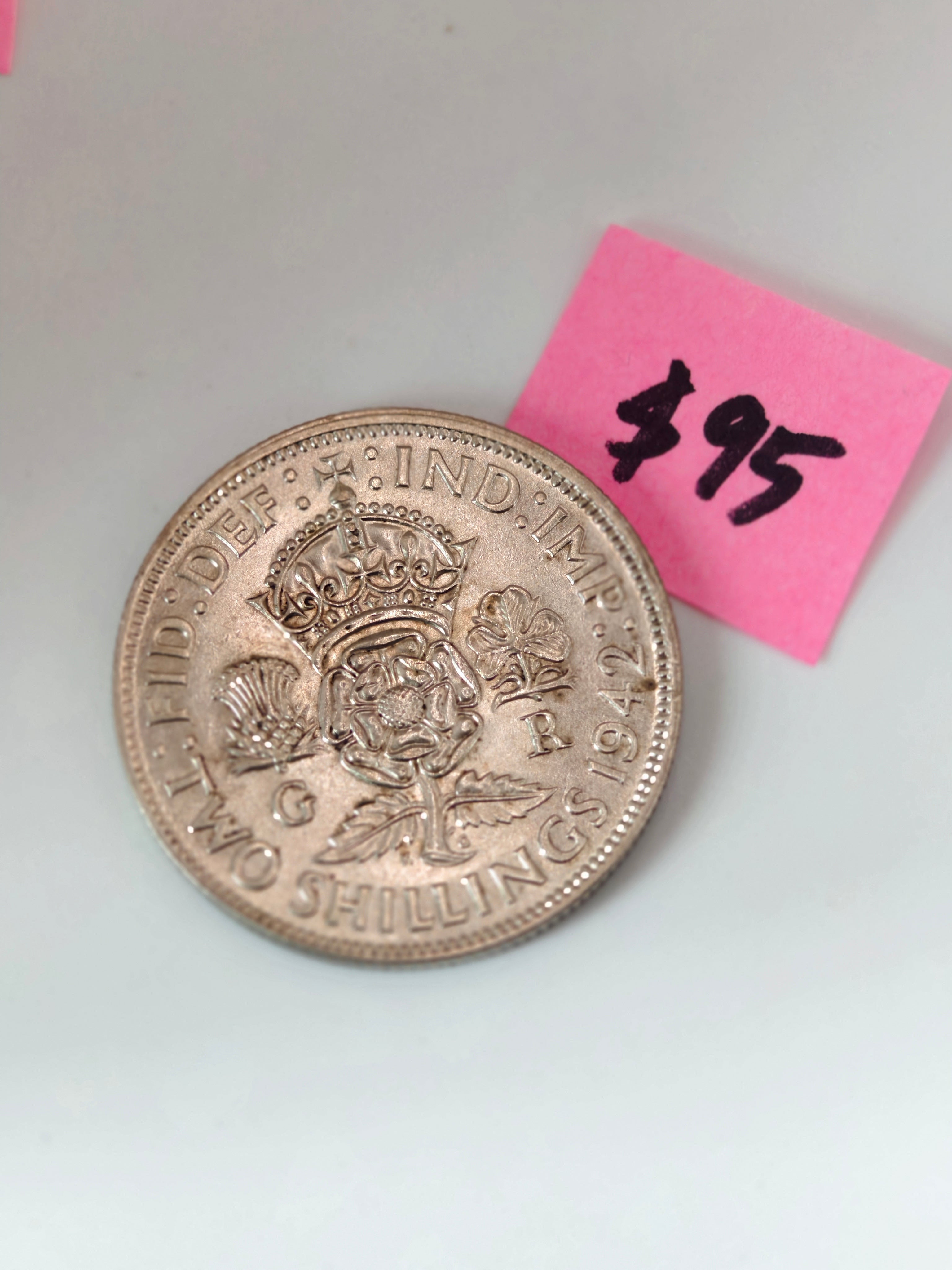 1936 - 1952 - UK 2 Shillings George VI Silver Coin