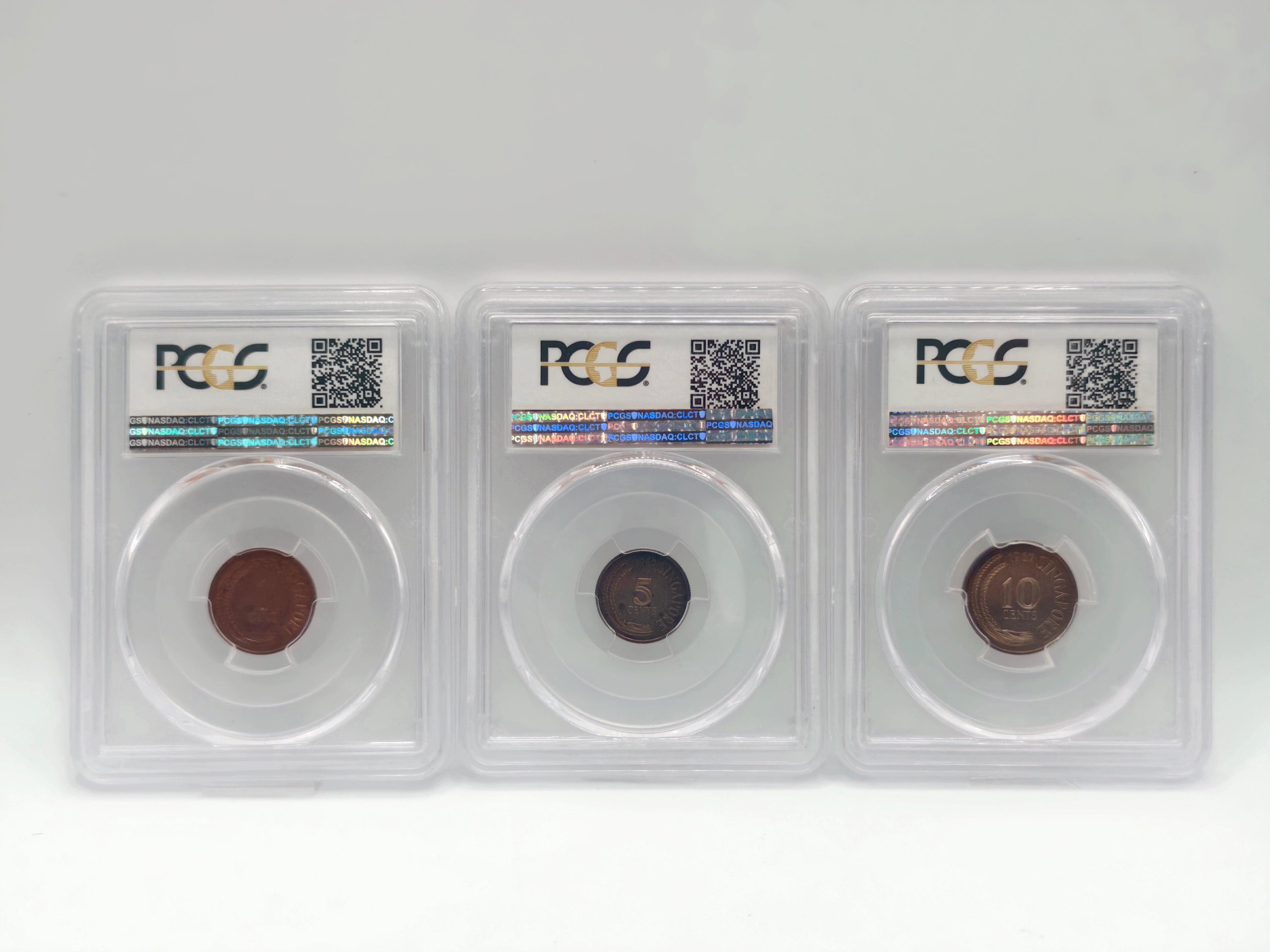 [Set of 6] - 1967 Singapore PCGS Coin Set
