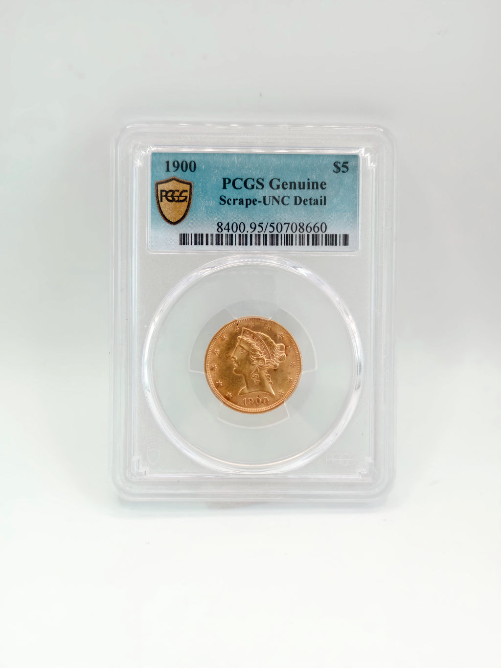 1900 - US $5 Scrape-UNC