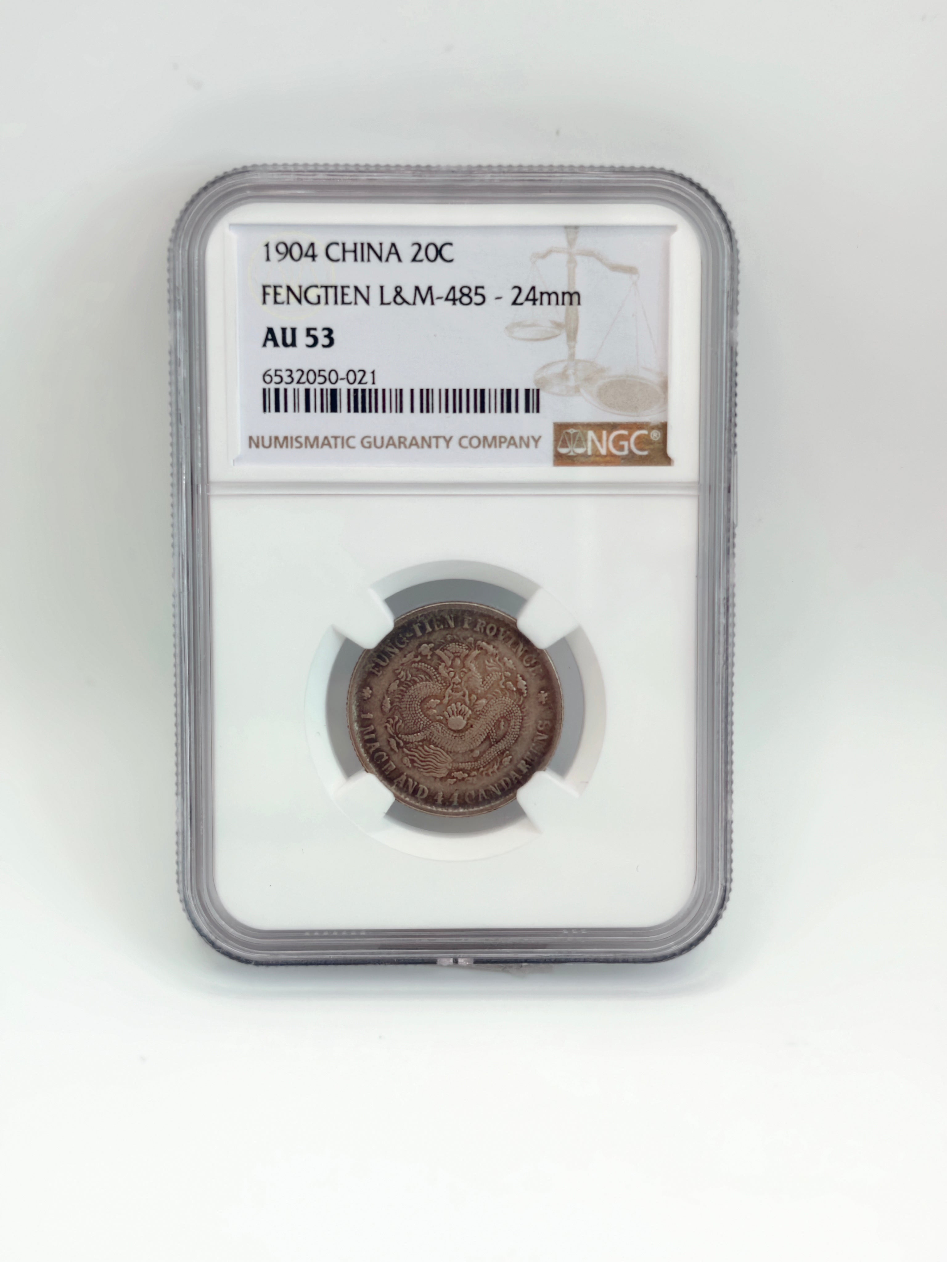 1904 - China 20c Fengtien AU53