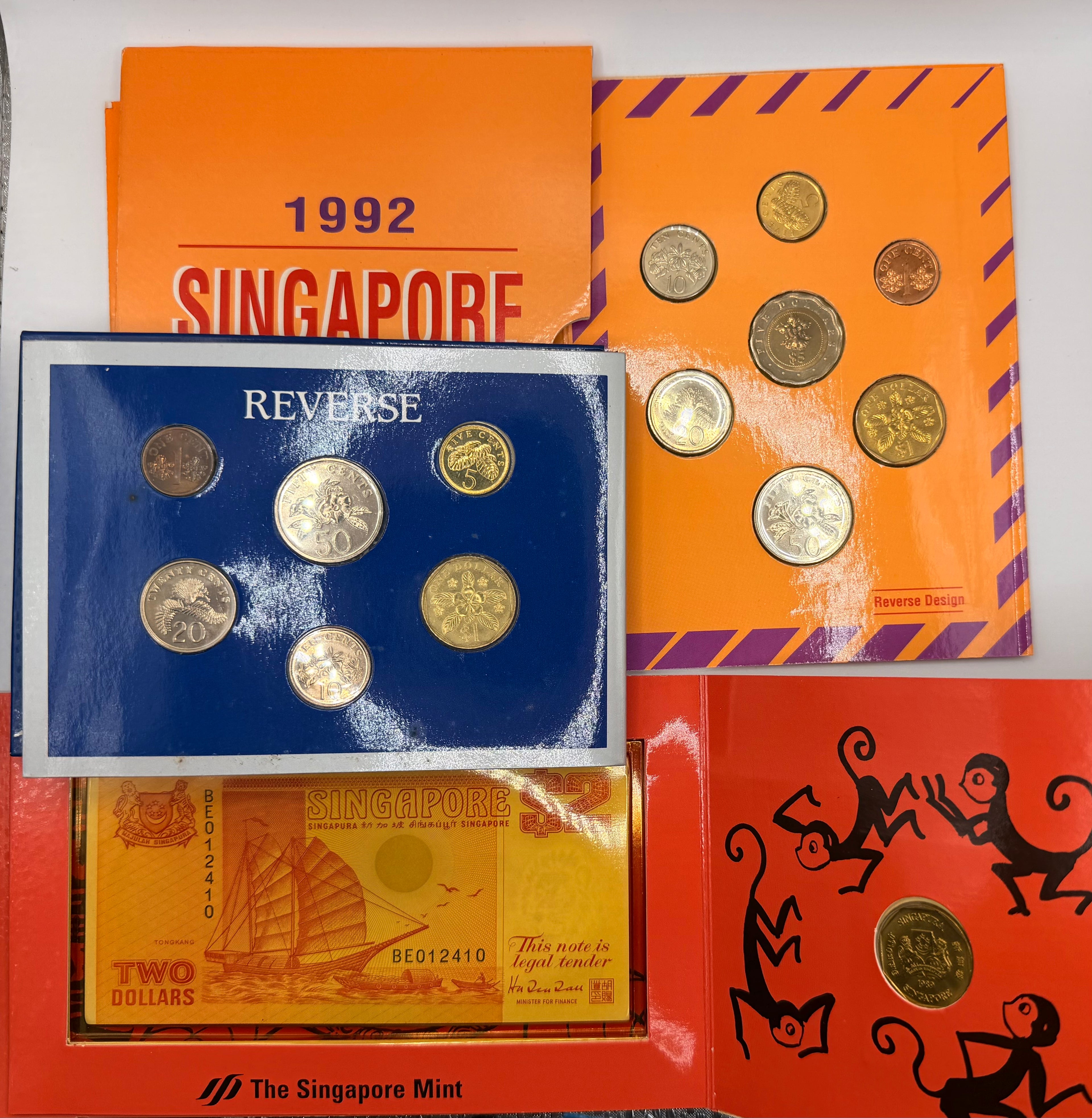 [Set of 3] 1990 - 1992 Singapore Uncirculated Coin Set