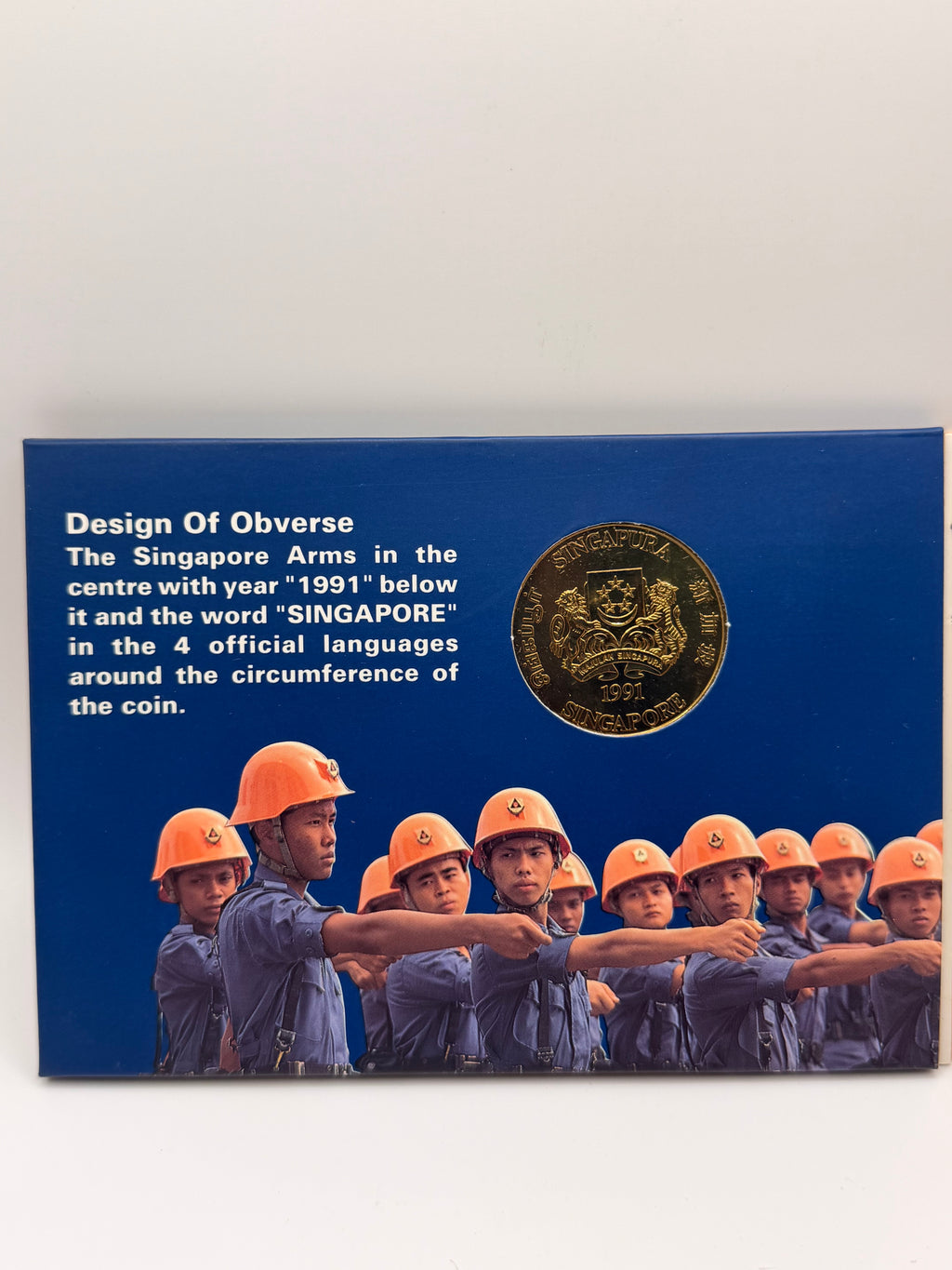 1991 Singapore Civl Defence $5 Copper-Nickel Coin