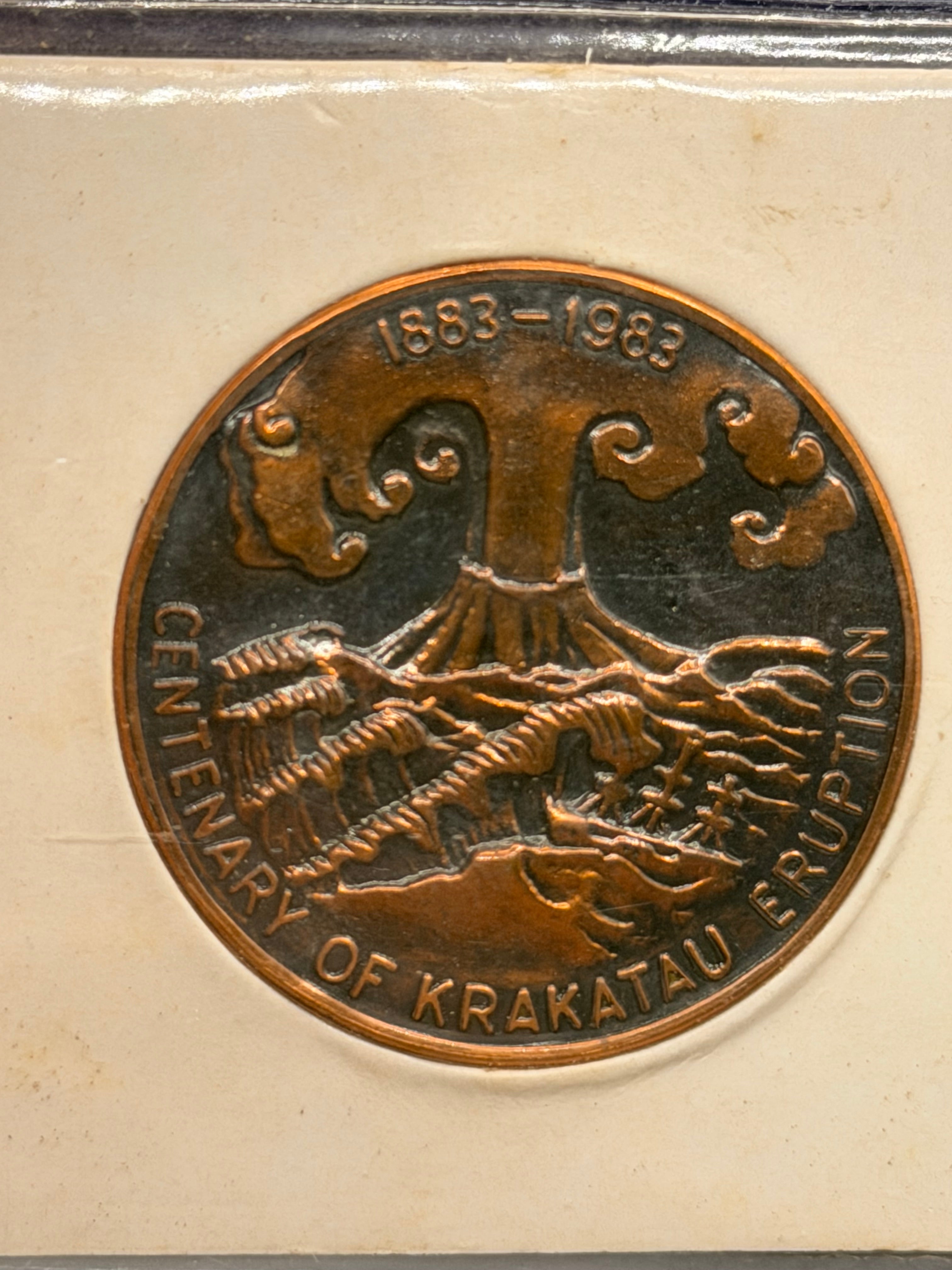 1983 Indonesia Krakatau Eruption Centenary Commemorative Medal