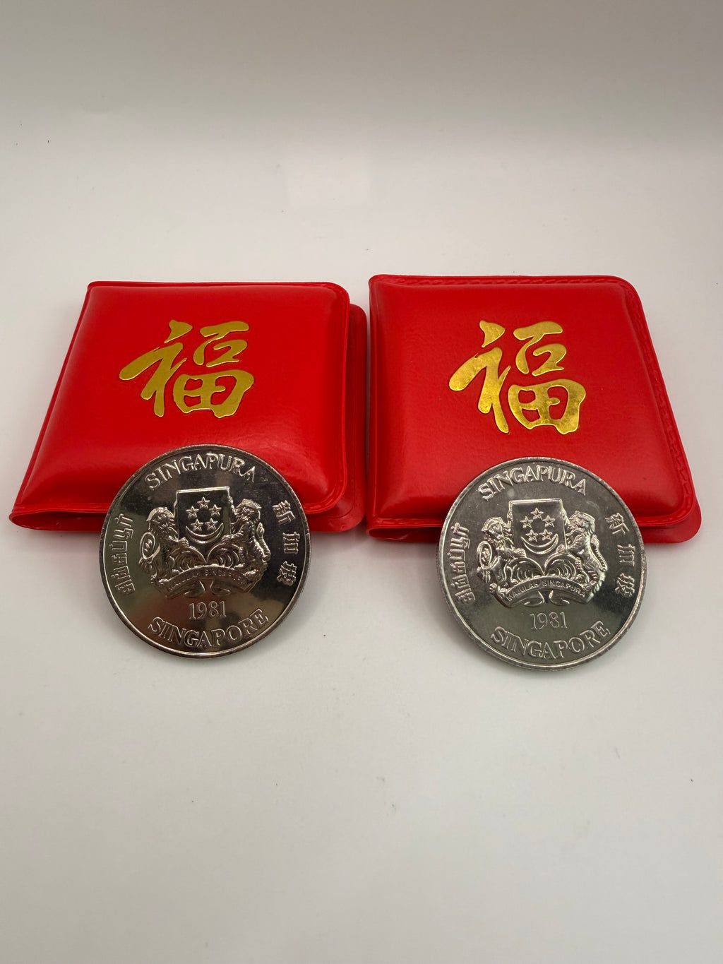 [两件套] 1981年新加坡鸡年生肖10元硬币