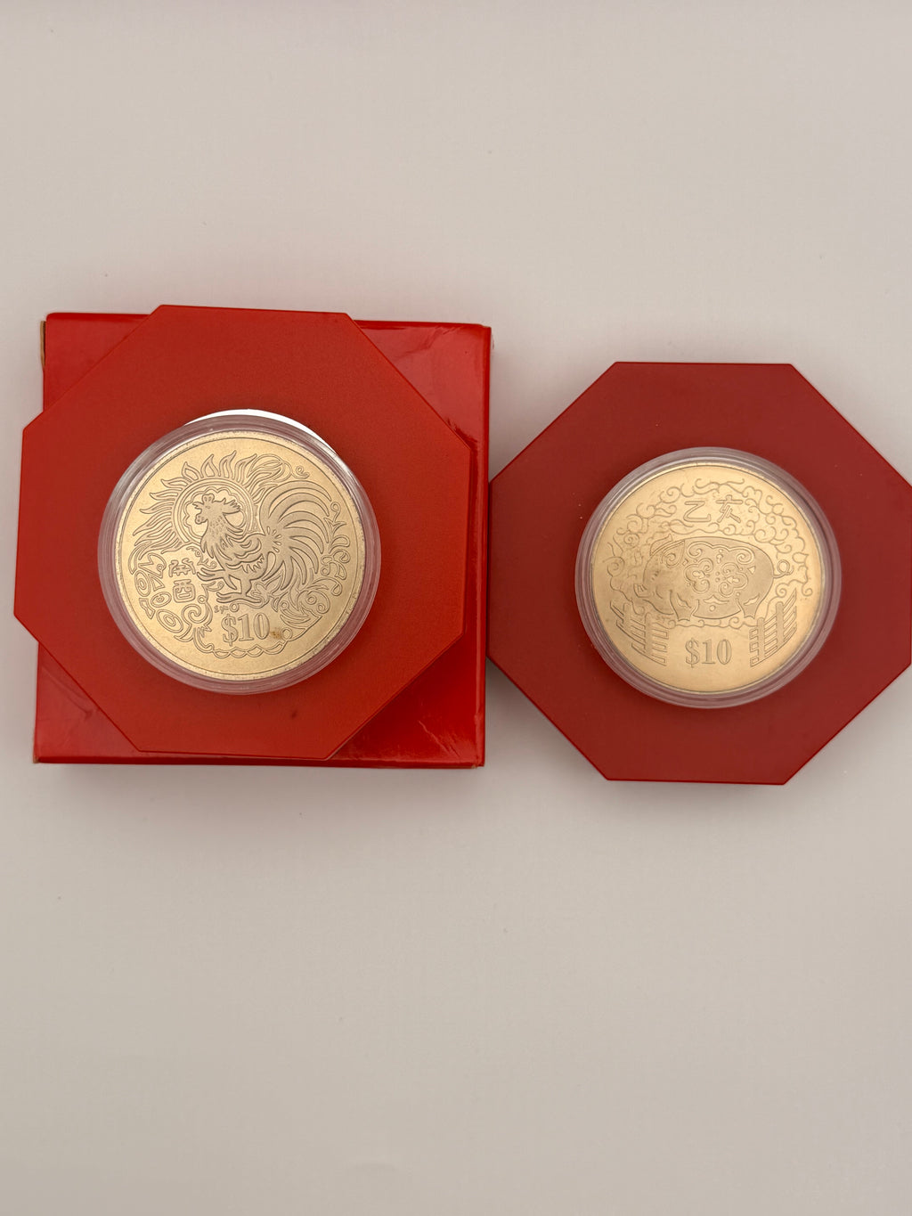 [Set of 2] 1993 - 1995 Singapore Cupro-Nickel Proof-Like Coin