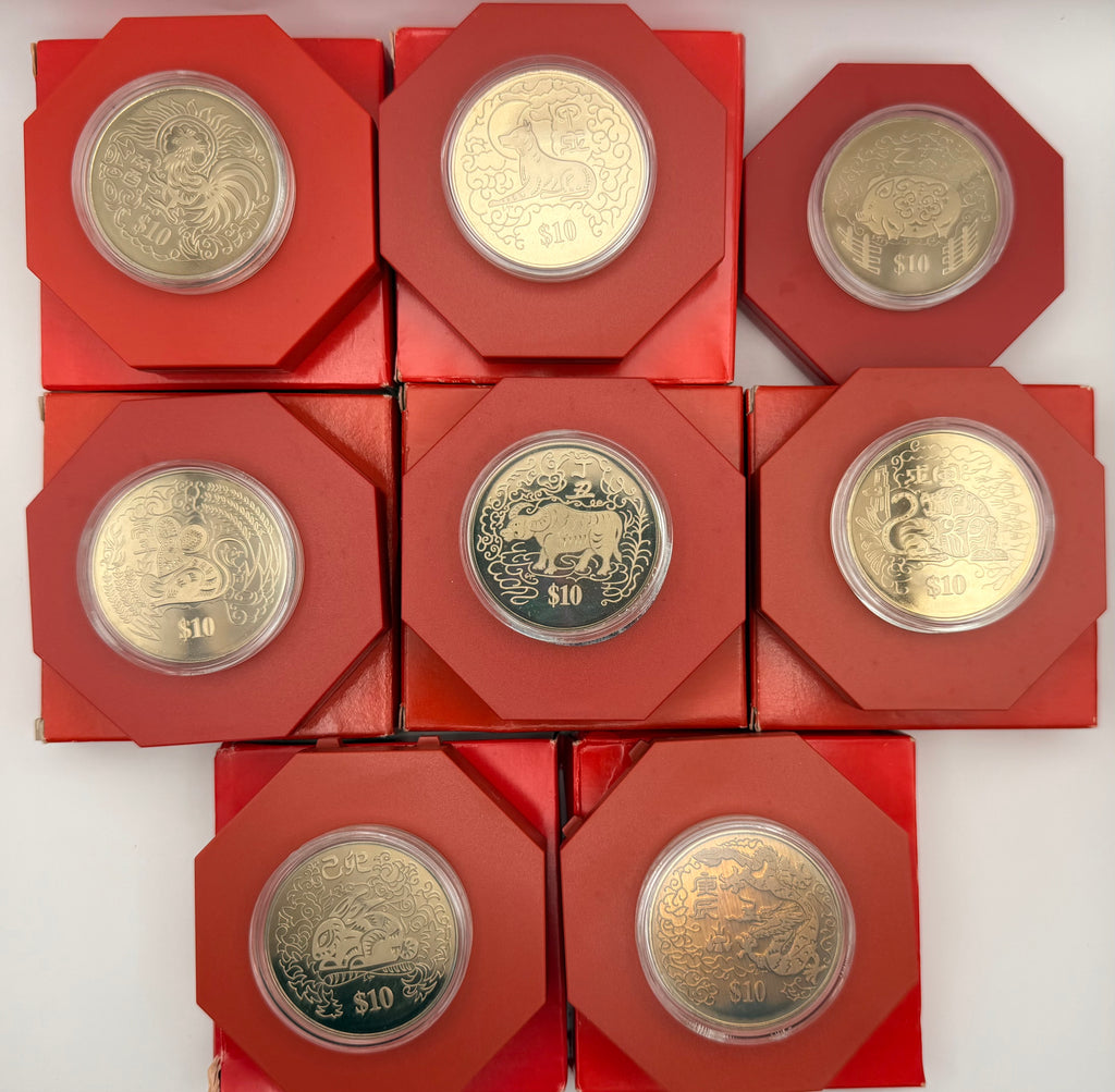 [Set of 8] 1993 - 2000 Singapore Cupro-Nickel Proof-Like Coin