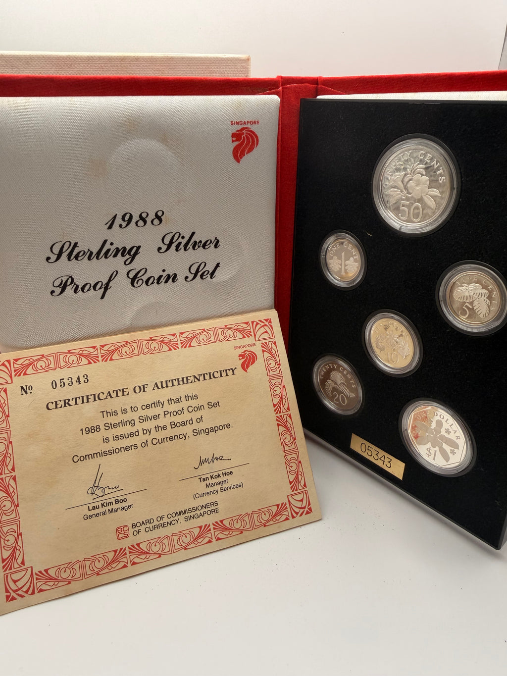 1988 Singapore Sterling Silver Proof Coin Set