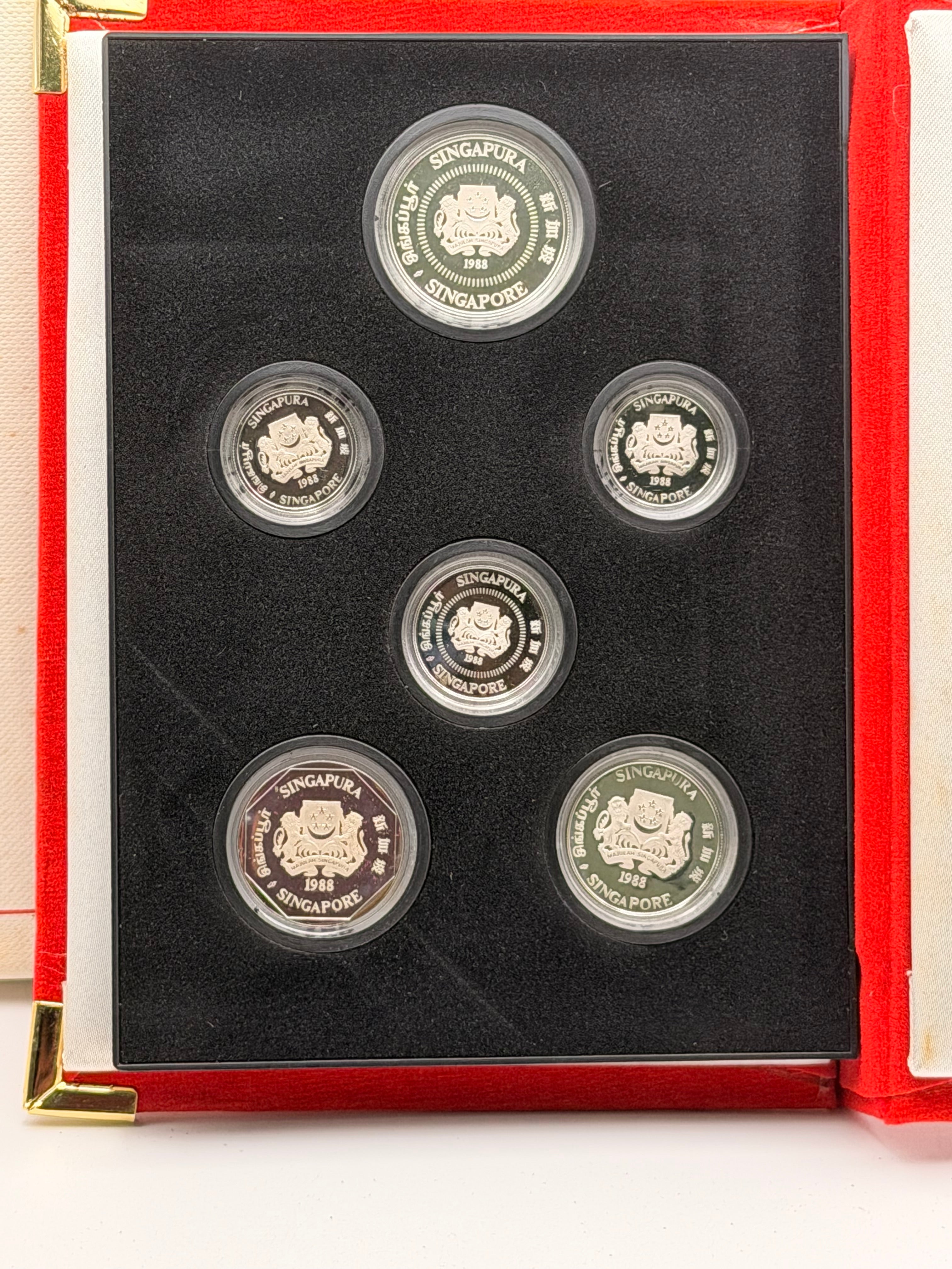1988 Singapore Sterling Silver Proof Coin Set