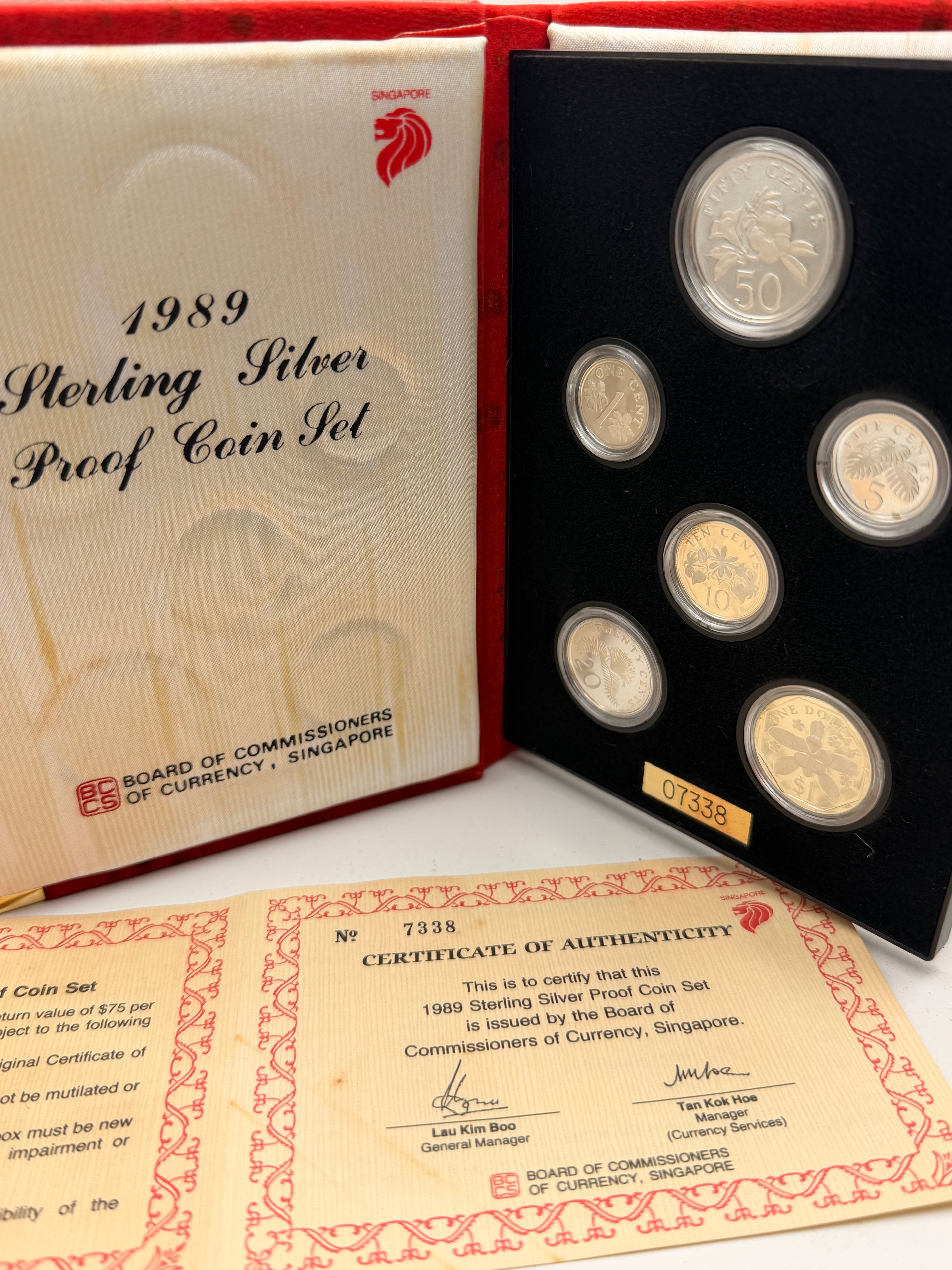 1989 Singapore Sterling Silver Proof Coin Set